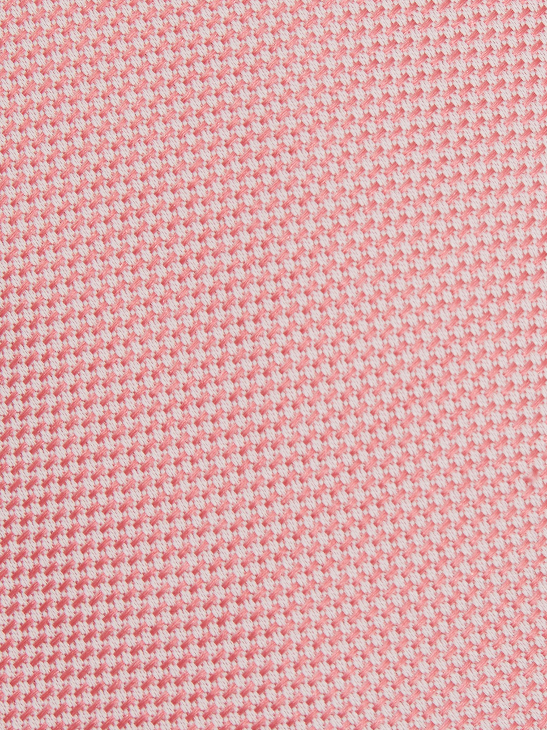 Textured Silk Blend Tie in Dark Pink - Image 5 of 5