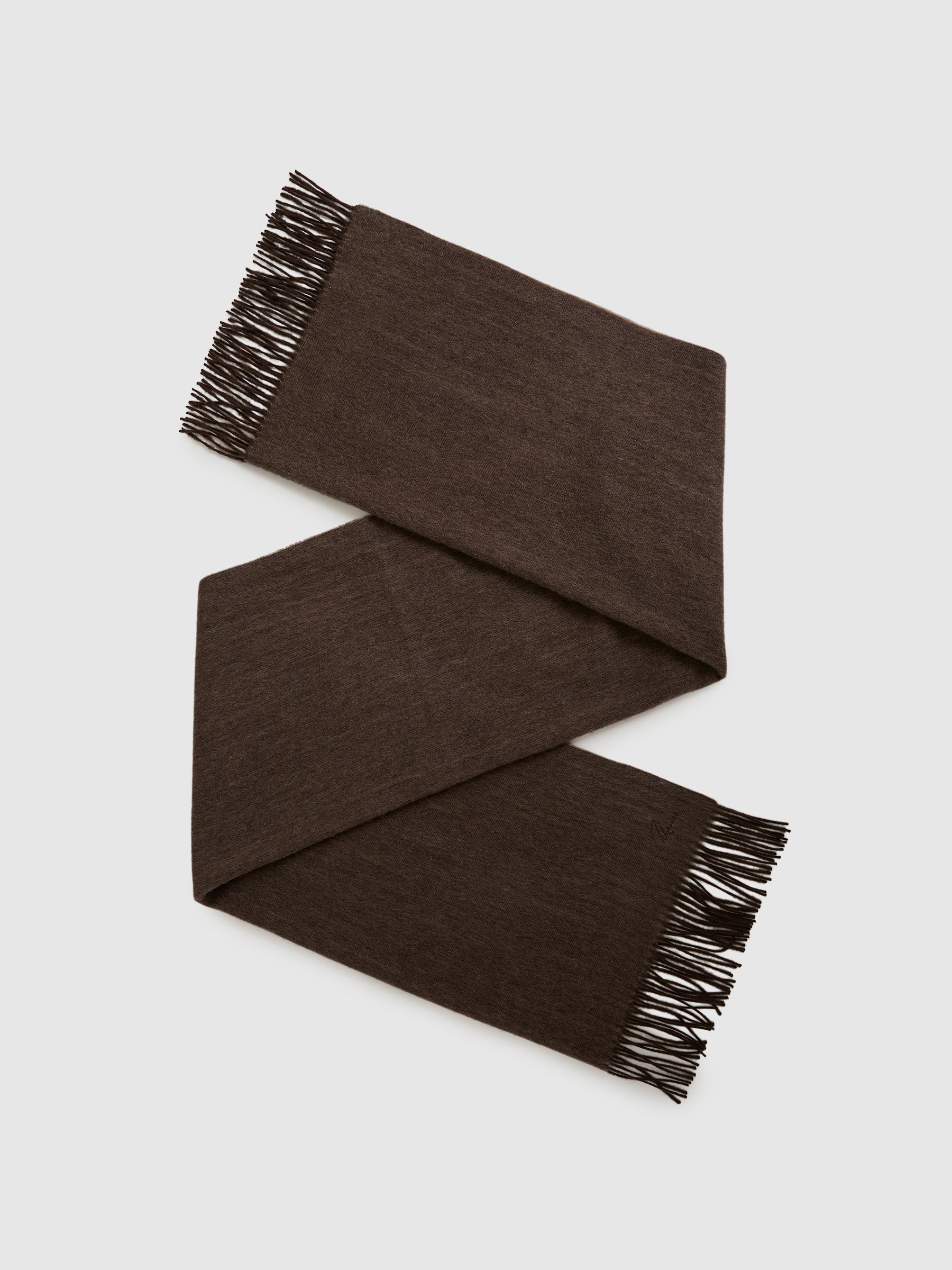 Wool-Cashmere Scarf in Chocolate - Image 1 of 5