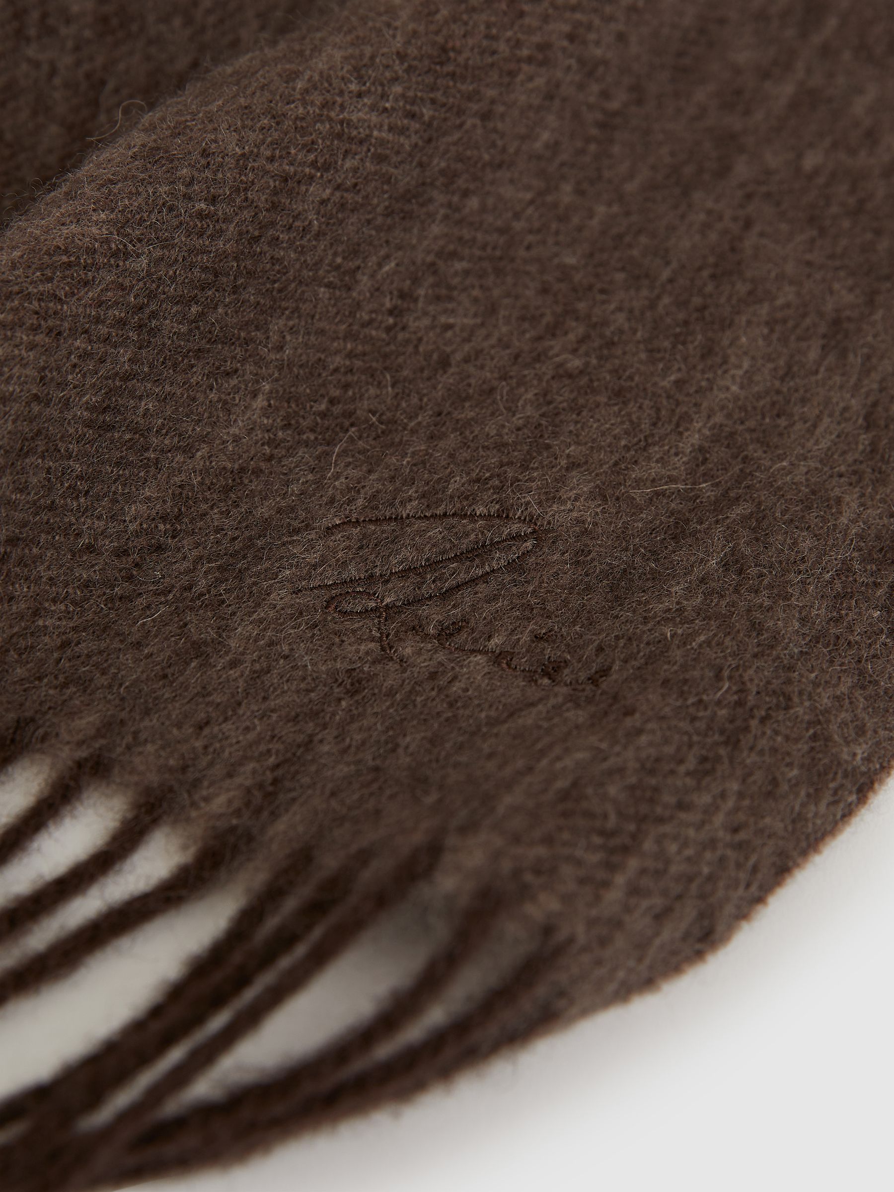 Wool-Cashmere Scarf in Chocolate - Image 4 of 5