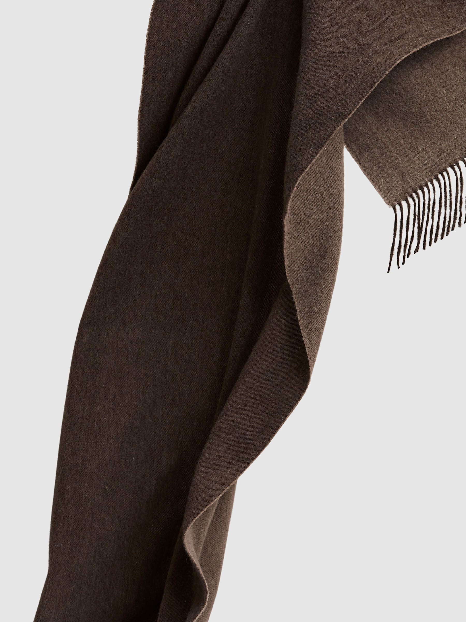 Wool-Cashmere Scarf in Chocolate - Image 5 of 5