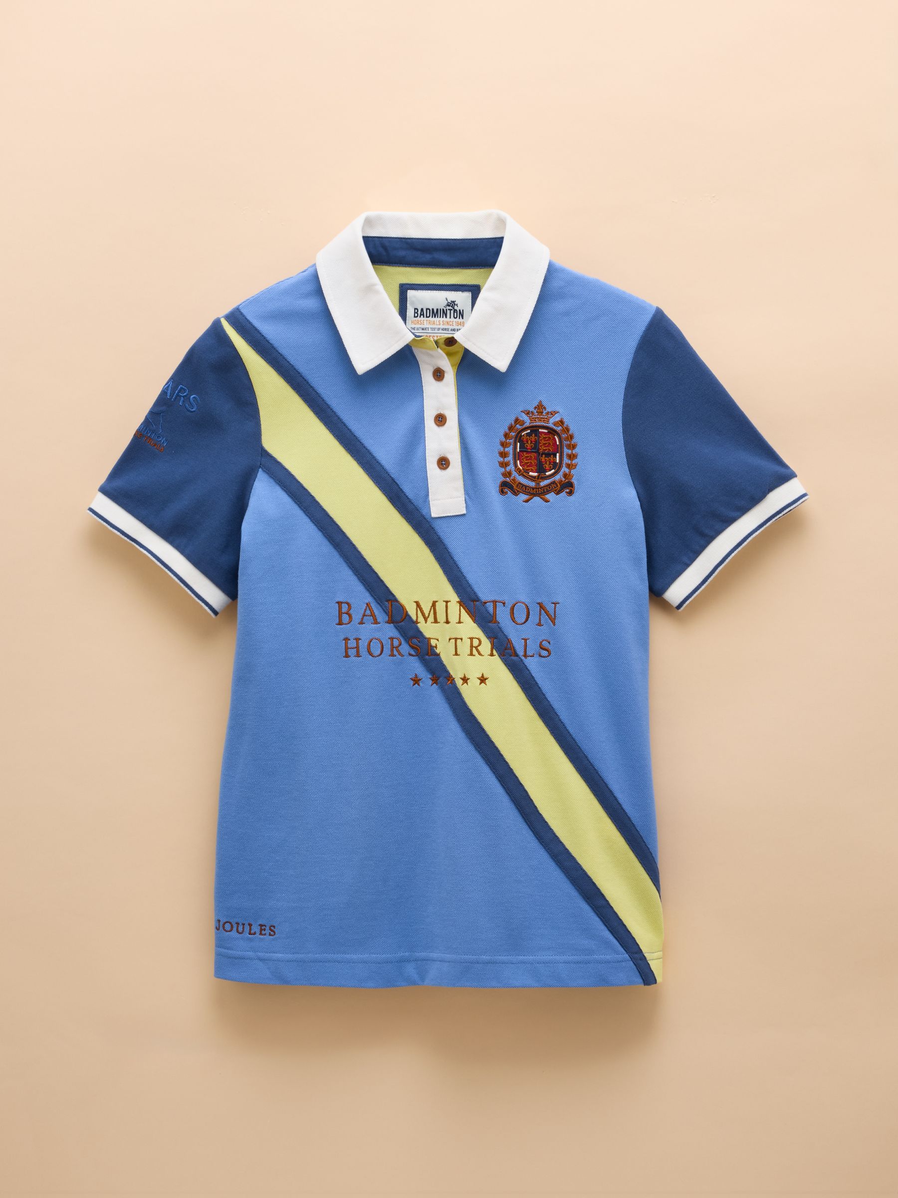 Official Badminton Blue Colourblock Pique Polo Shirt - Image 13 of 13