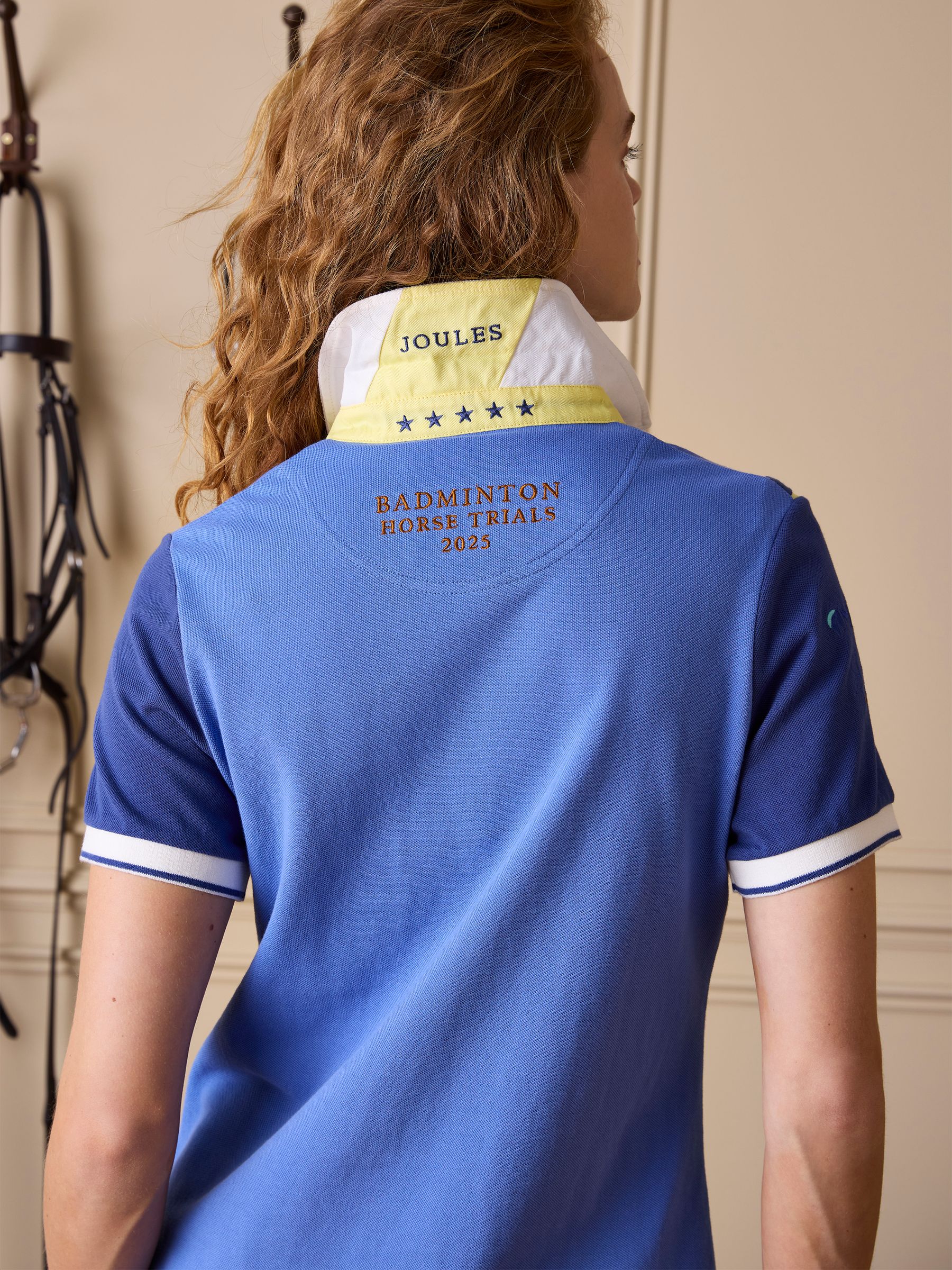 Official Badminton Blue Colourblock Pique Polo Shirt - Image 2 of 13