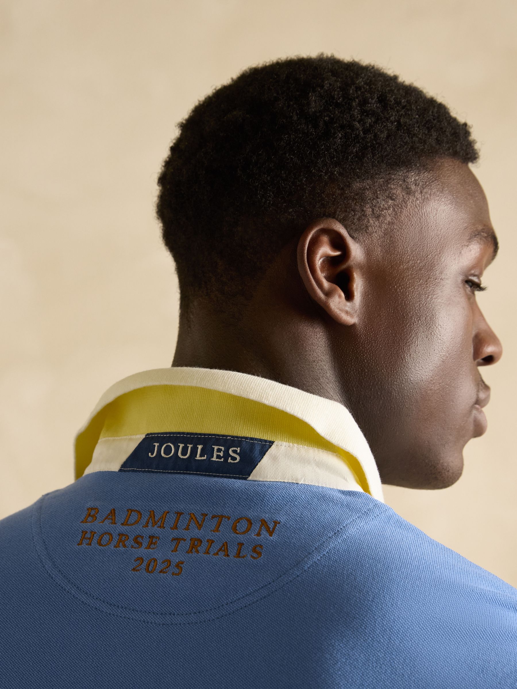 Official Badminton Blue Colourblock Pique Polo Shirt - Image 11 of 12