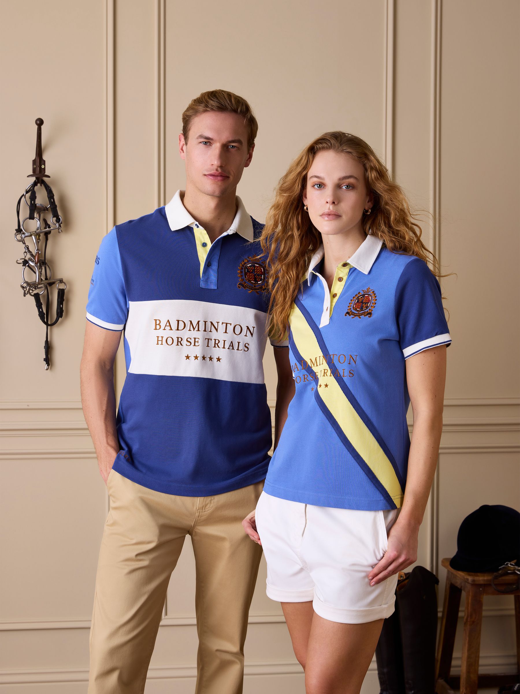 Official Badminton Blue Colourblock Pique Polo Shirt - Image 4 of 12