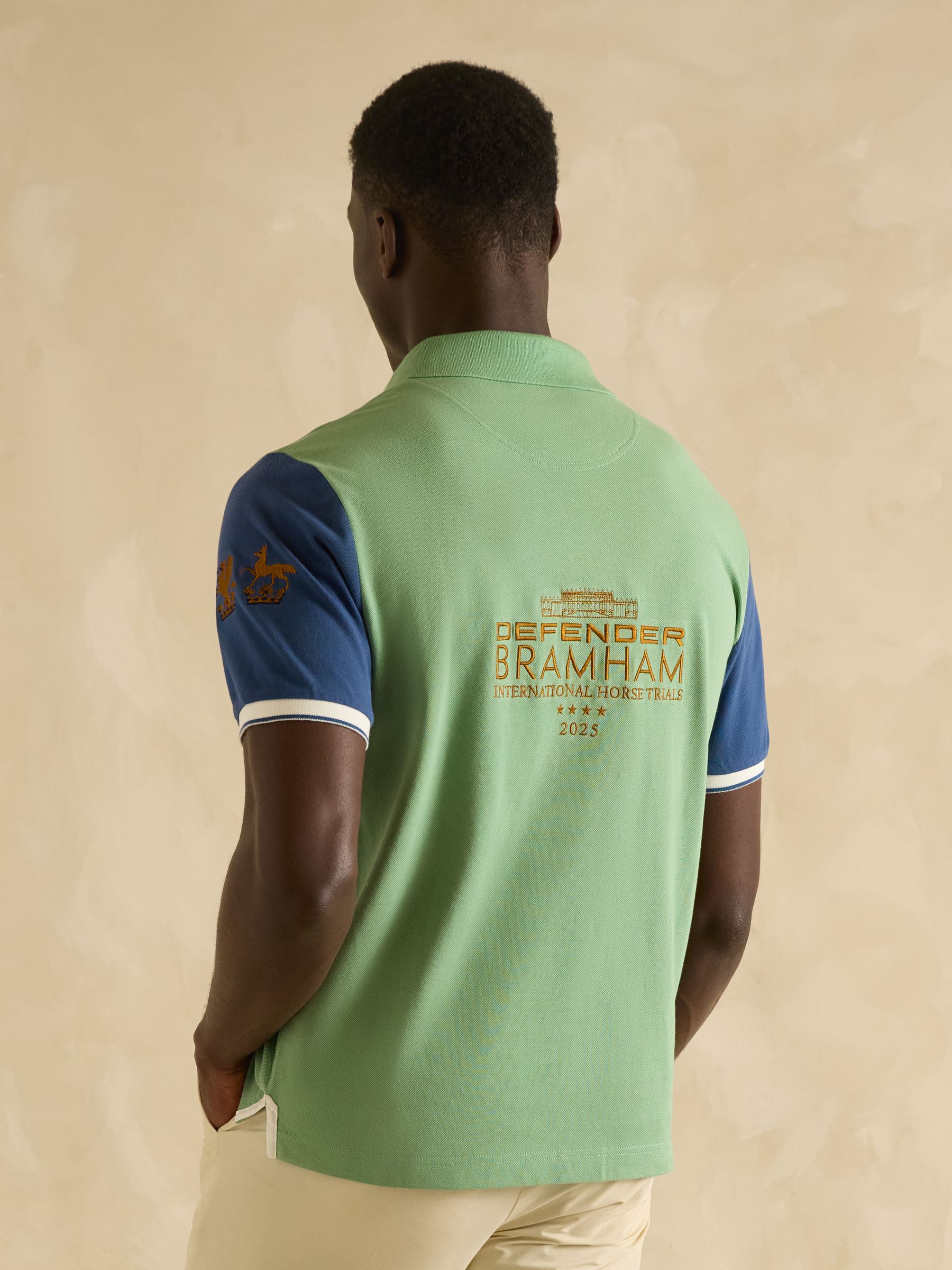 Official Bramham Green Colourblock Pique Polo Shirt - Image 2 of 7