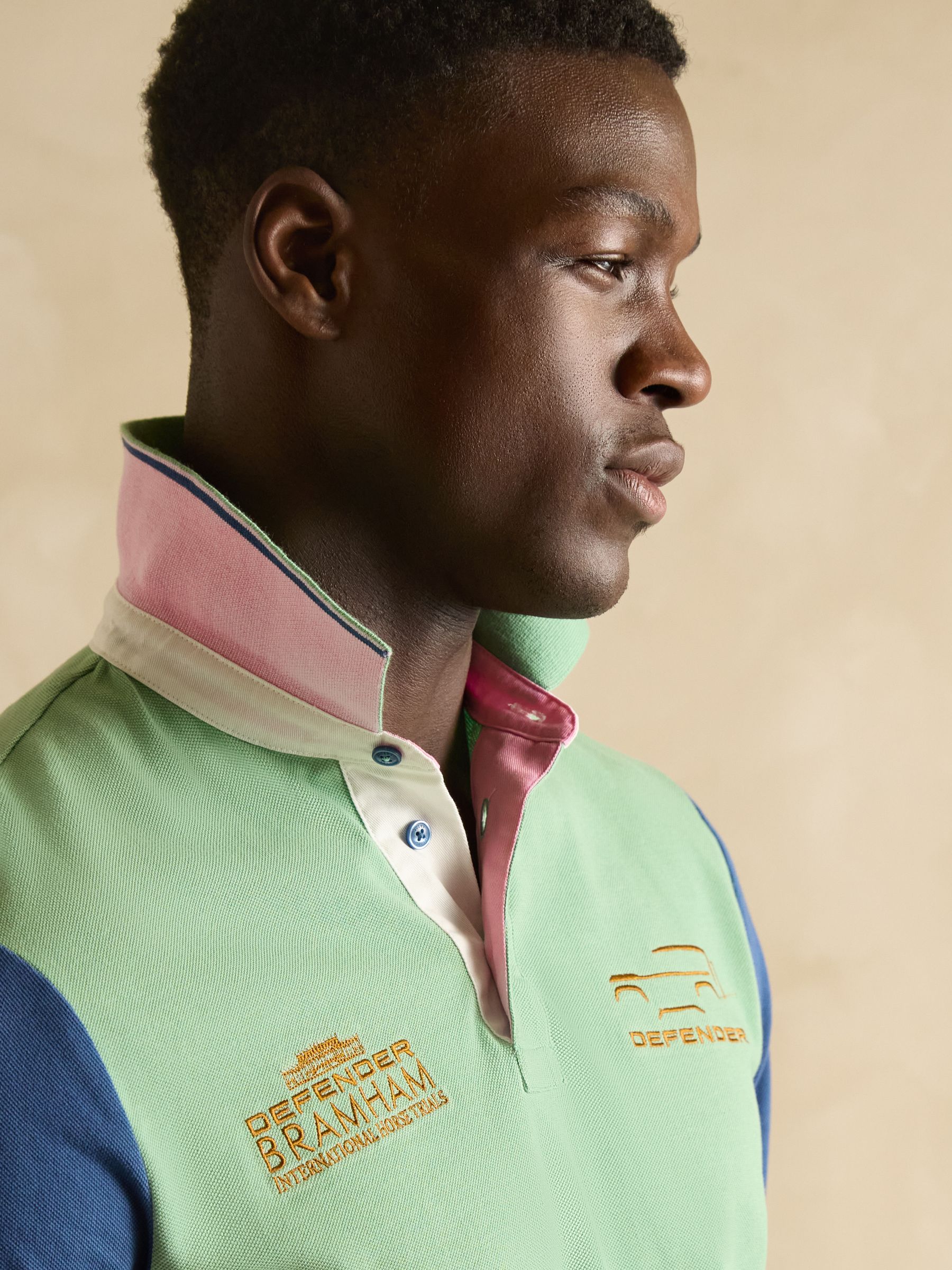 Official Bramham Green Colourblock Pique Polo Shirt - Image 4 of 7