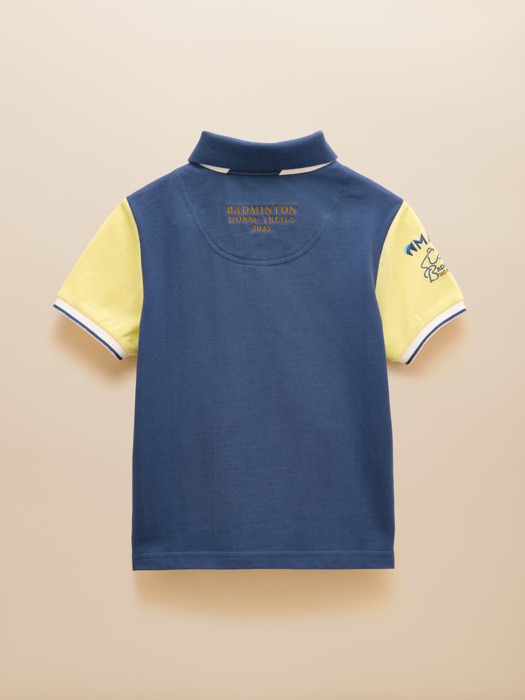 Official Badminton Blue Colourblock Pique Polo Shirt - Image 2 of 5