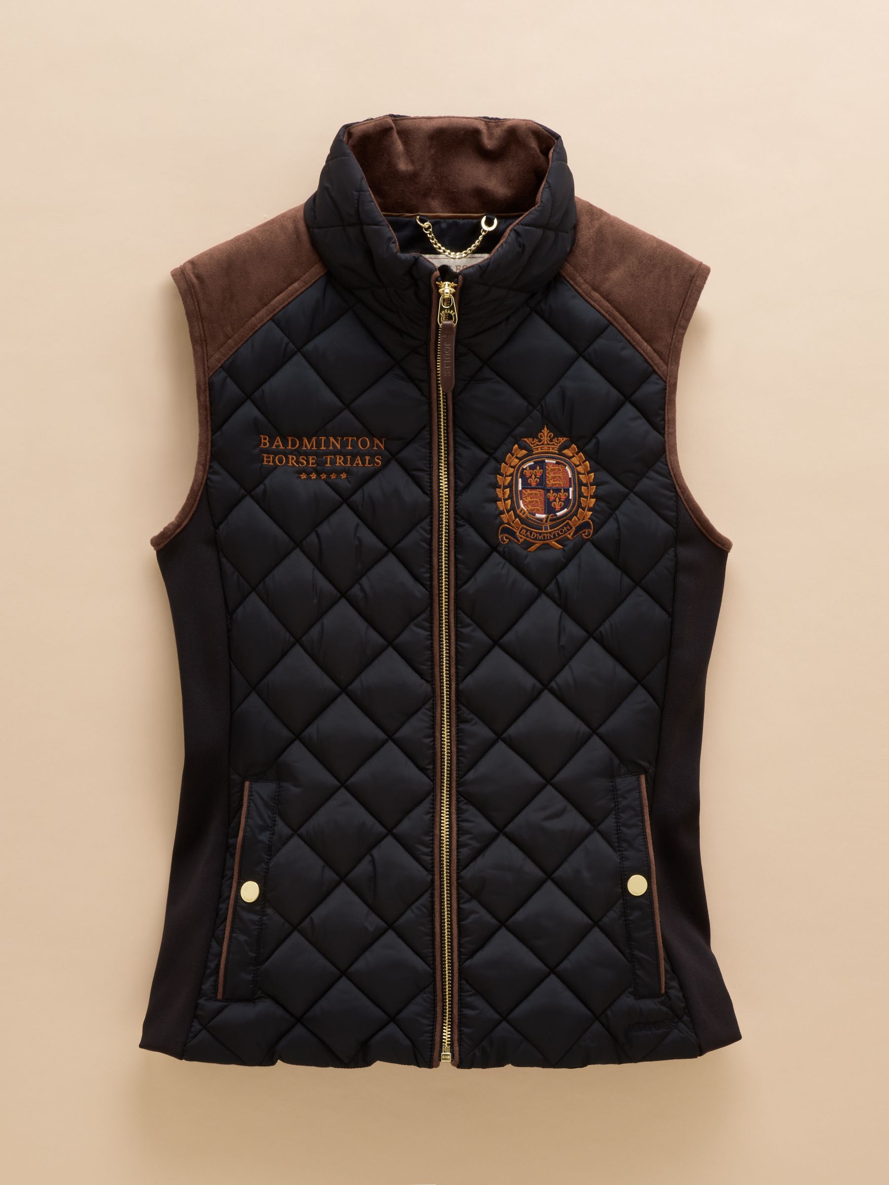 Official Badminton Navy Showerproof Diamond Quilted Gilet - Image 11 of 11