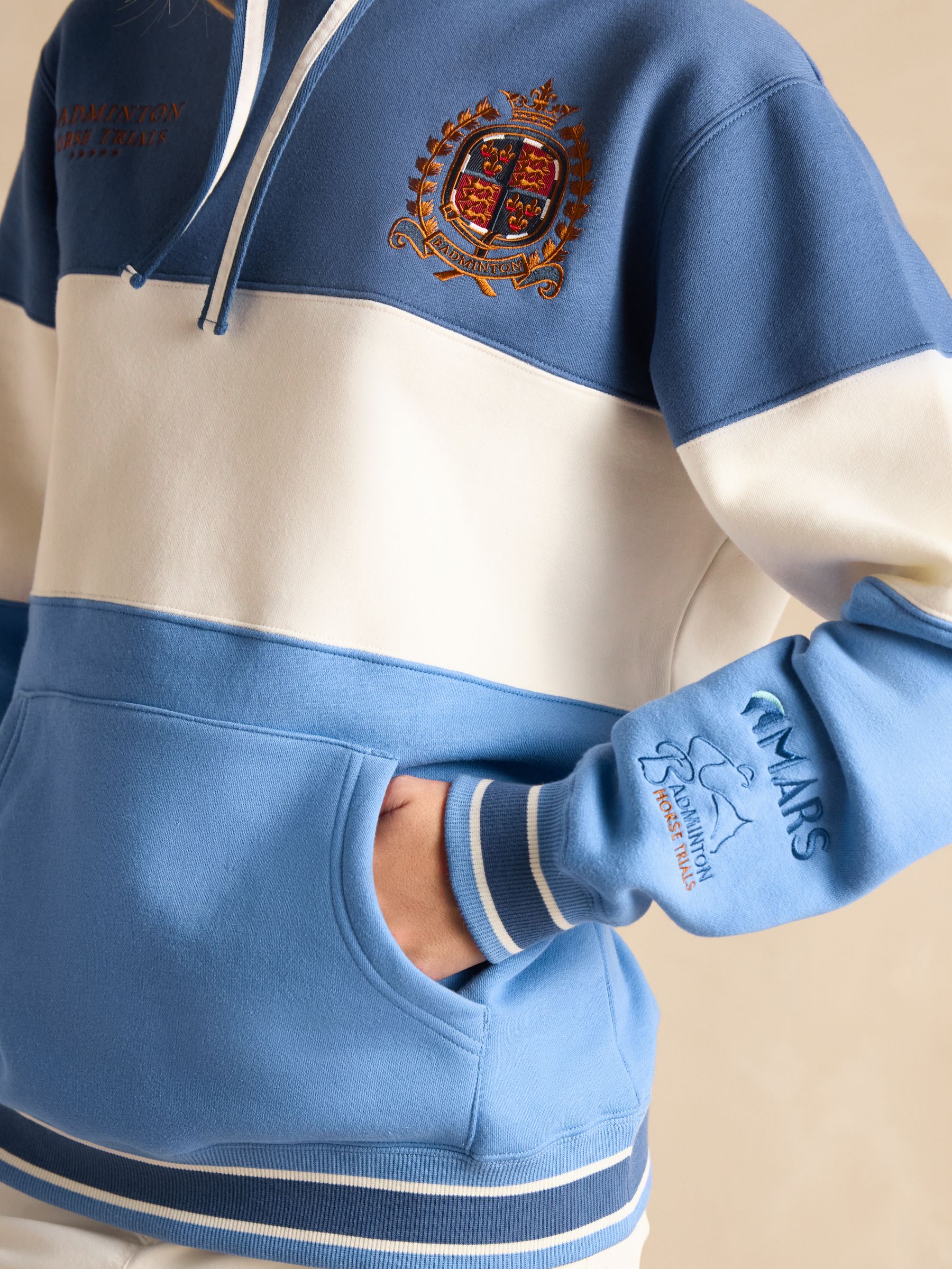 Official Badminton Blue Colourblock Hoodie - Image 15 of 18