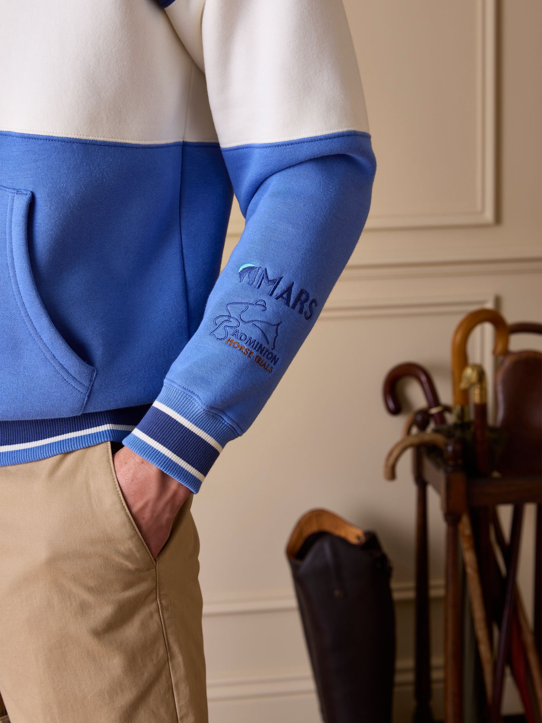 Official Badminton Blue Colourblock Hoodie - Image 5 of 18