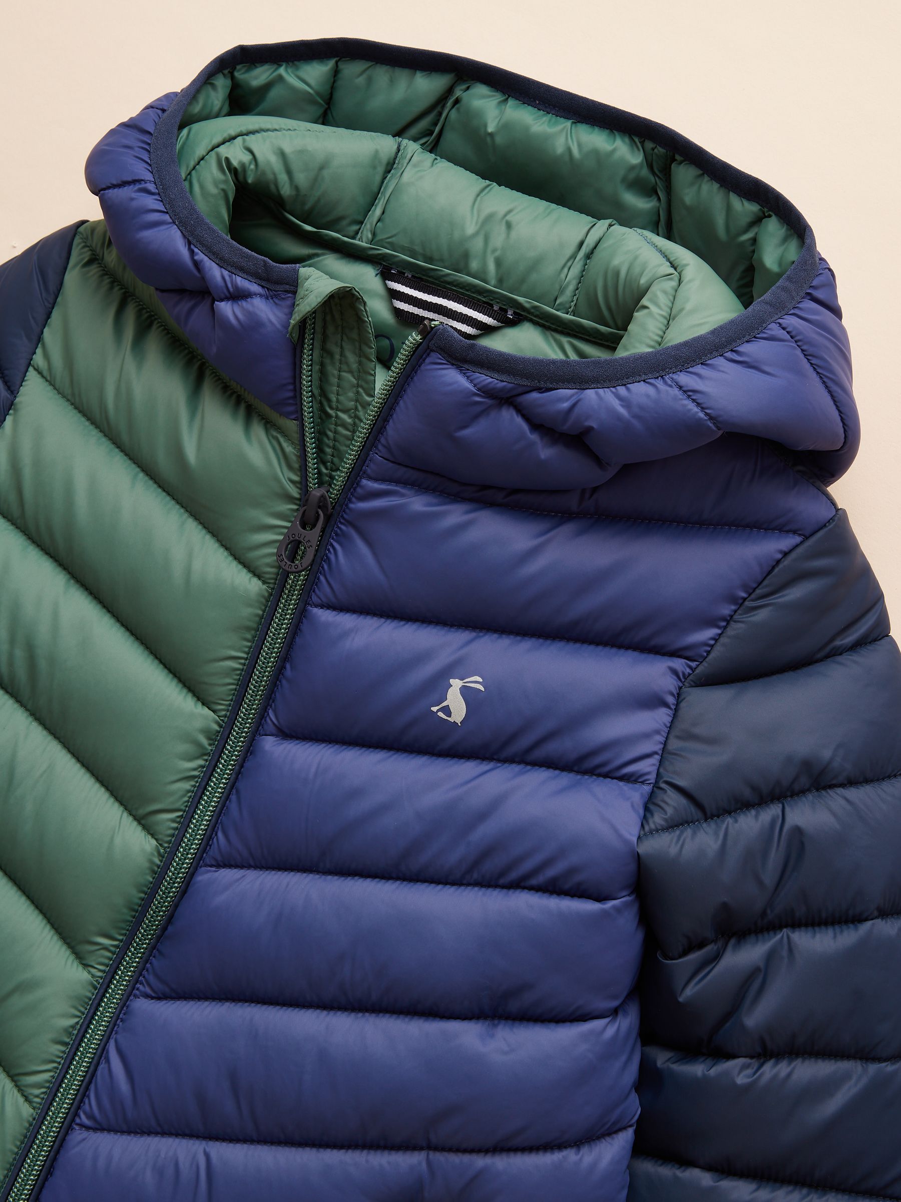 Kids' Cairn Blue Colourblock Showerproof Padded Coat - Image 5 of 8