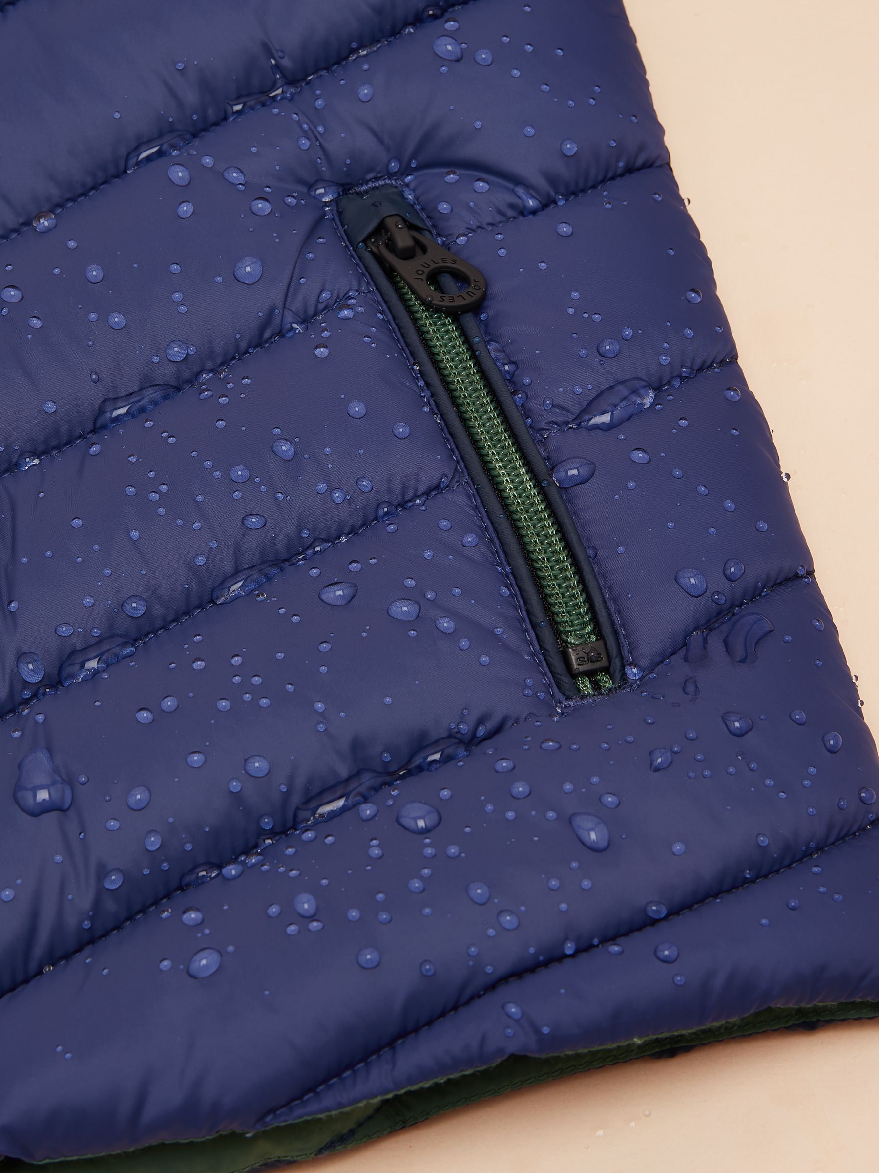 Kids' Cairn Blue Colourblock Showerproof Padded Coat - Image 8 of 8