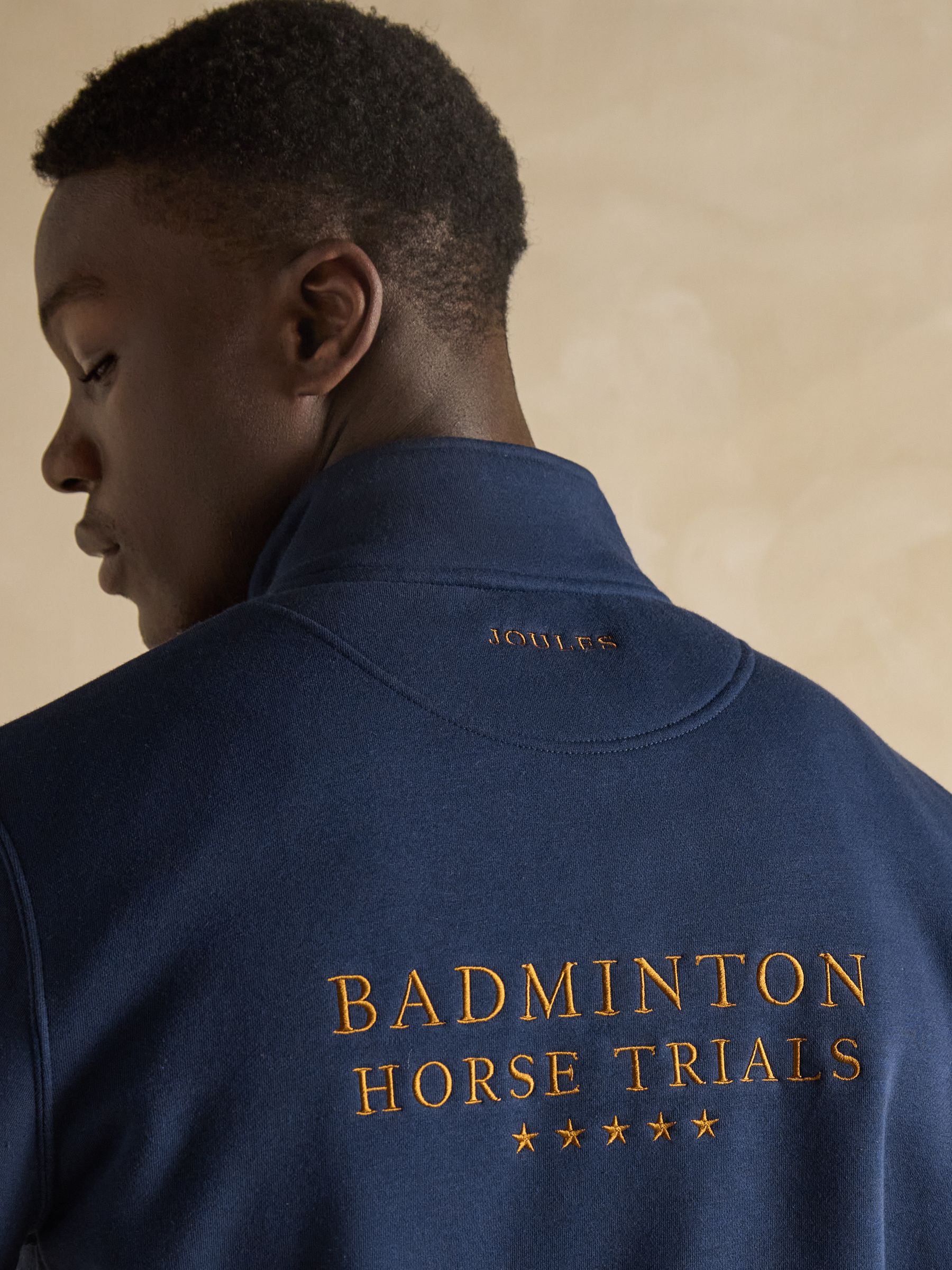 Navy Official Badminton Horse Trials Quarter Zip Unisex Sweatshirt - Image 12 of 13