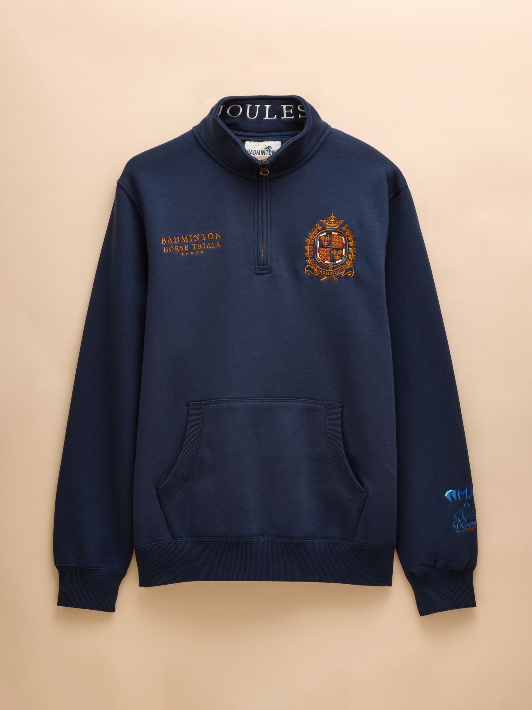 Navy Official Badminton Horse Trials Quarter Zip Unisex Sweatshirt - Image 13 of 13
