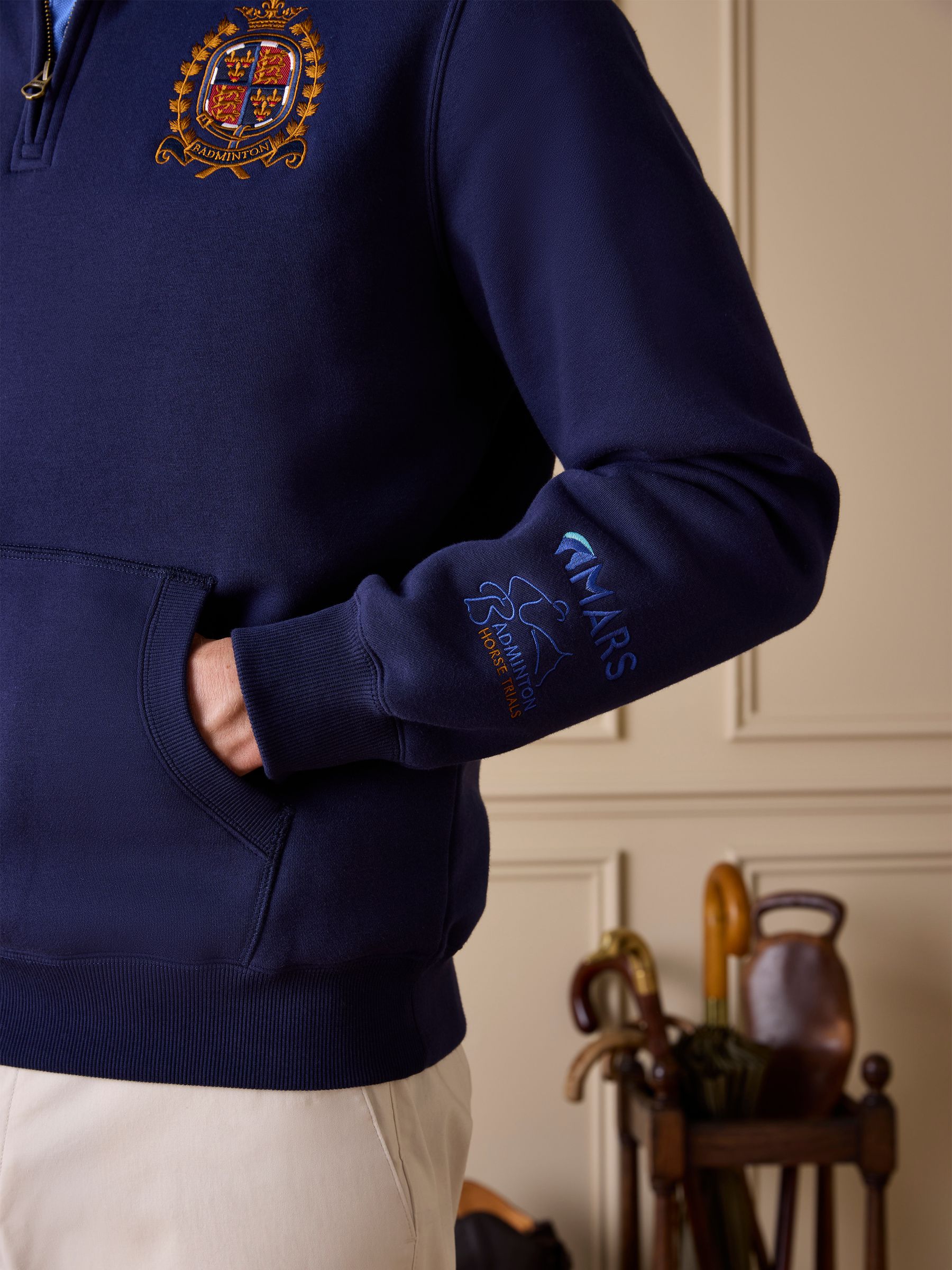 Official Badminton Navy Quarter Zip Sweatshirt - Image 2 of 11