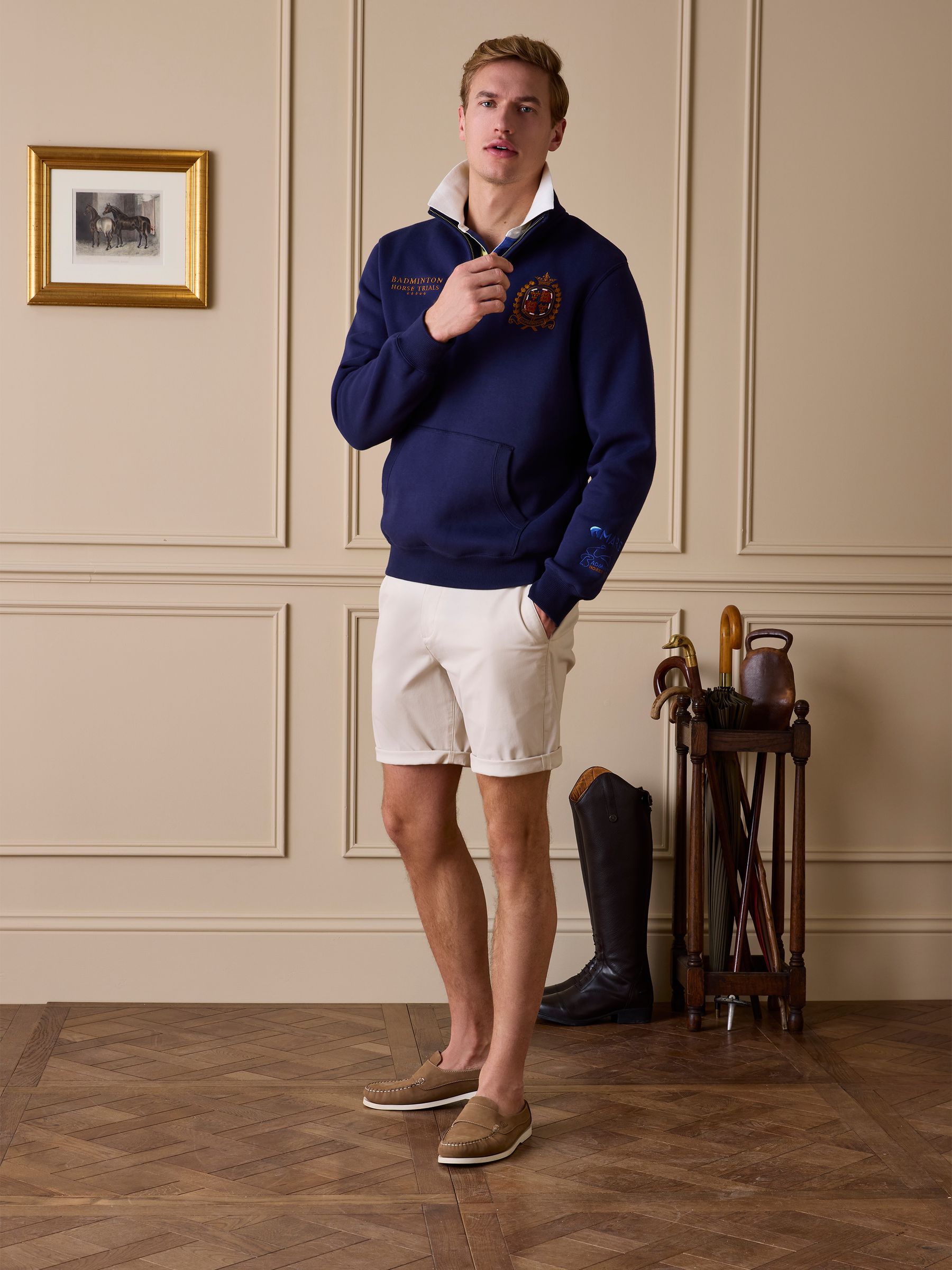 Official Badminton Navy Quarter Zip Sweatshirt - Image 3 of 11