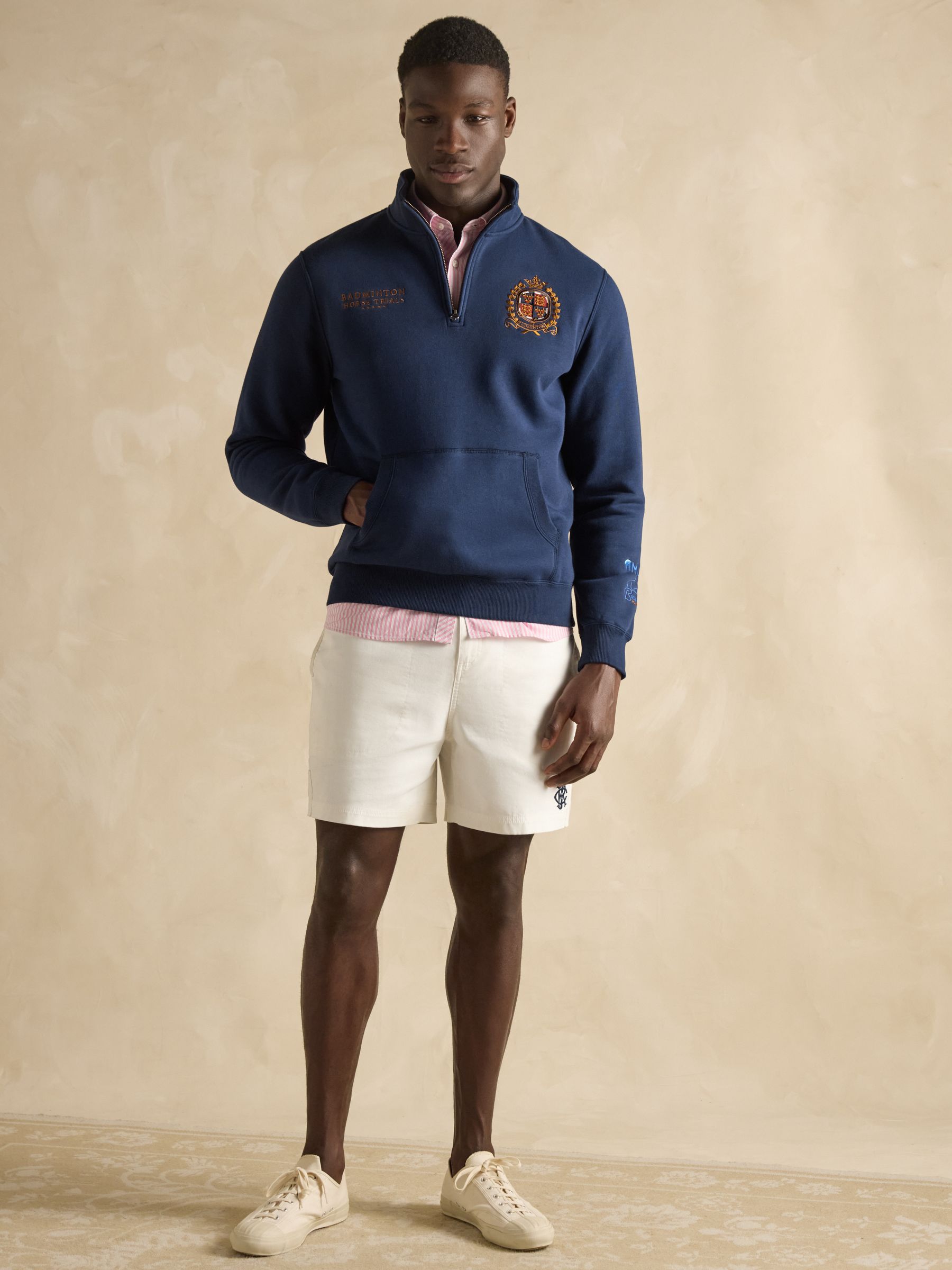 Official Badminton Navy Quarter Zip Sweatshirt - Image 7 of 11