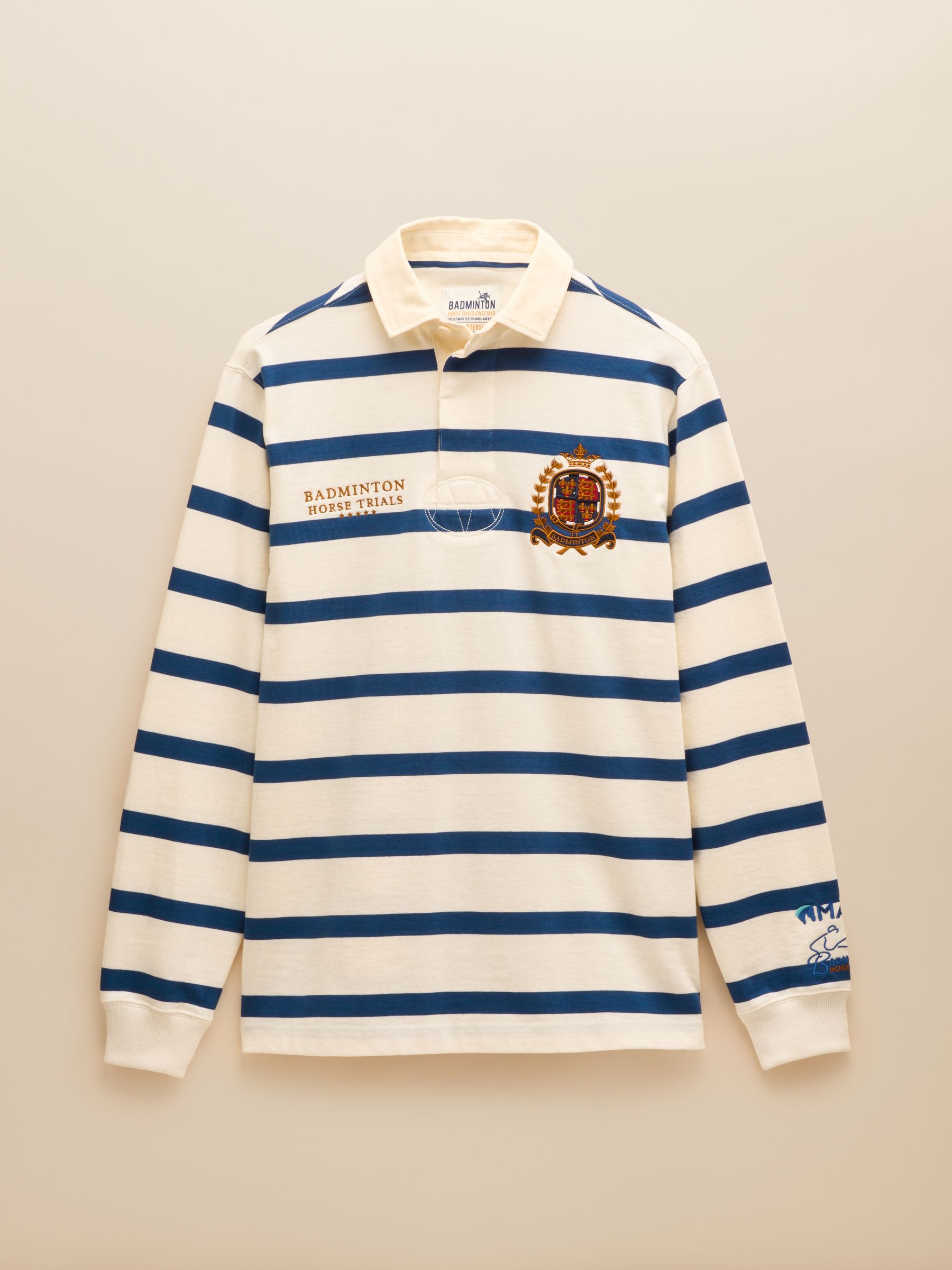 Official Badminton Cream/Blue Rugby Club Shirt - Image 14 of 14