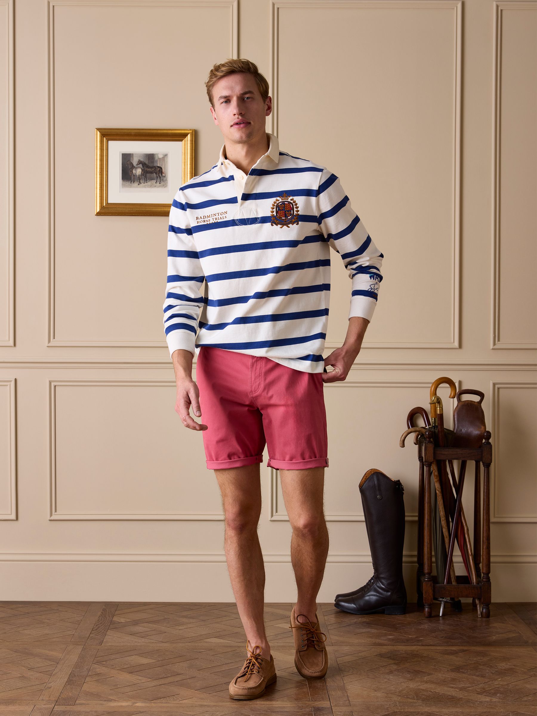 Official Badminton Cream/Blue Rugby Club Shirt - Image 2 of 14