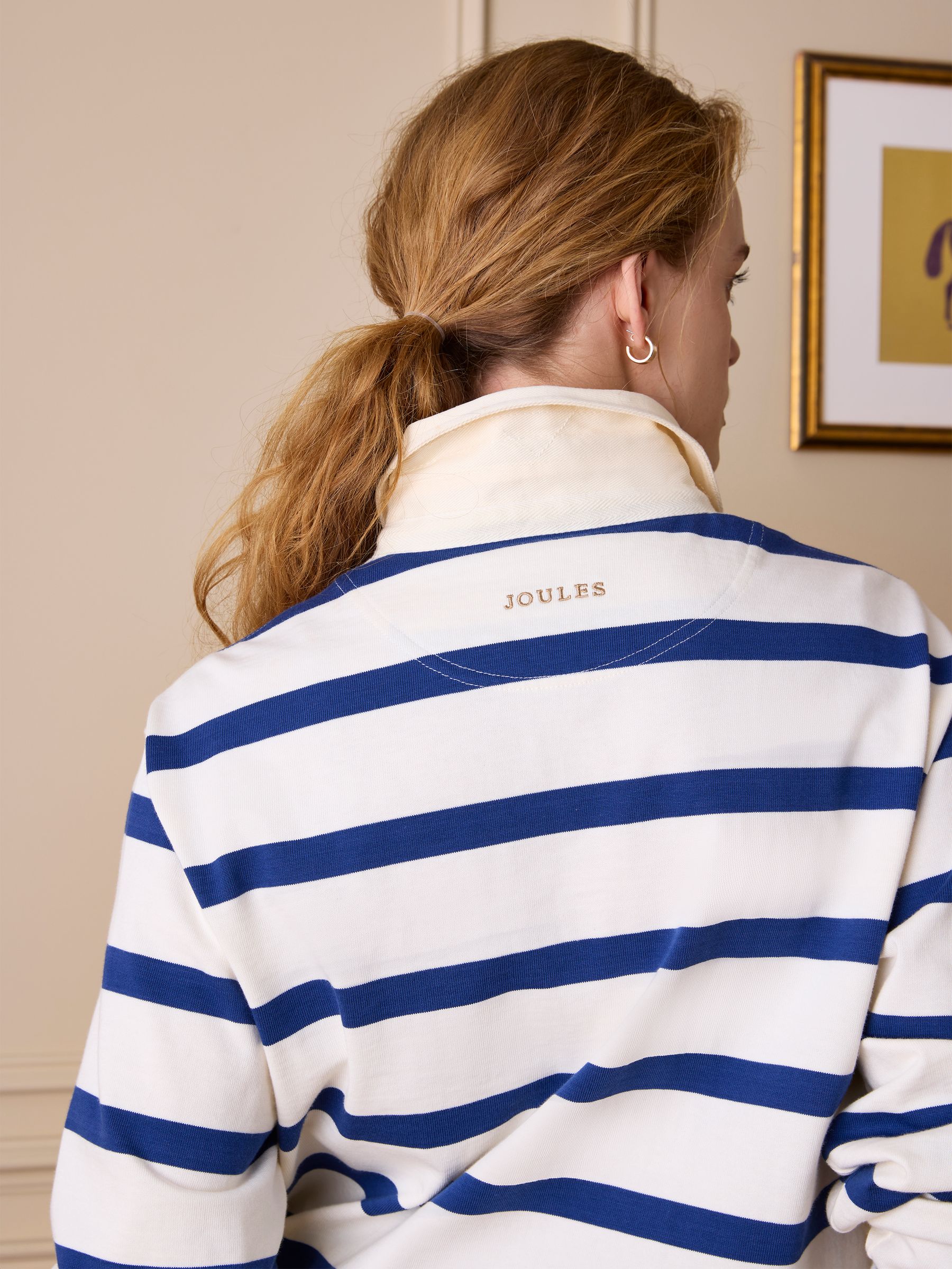 Official Badminton Cream/Blue Rugby Club Shirt - Image 4 of 14