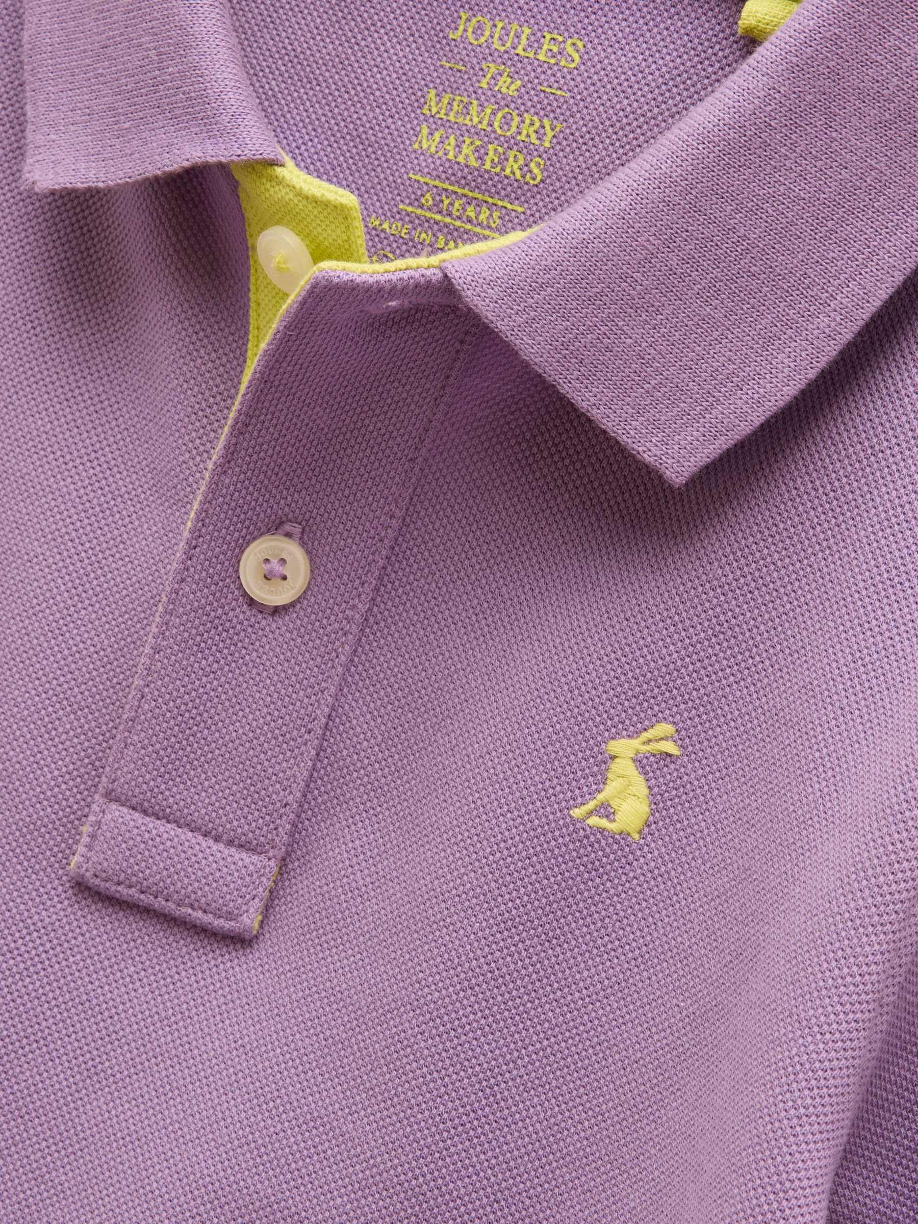 Woody Purple Cotton Pique Polo Shirt - Image 4 of 7