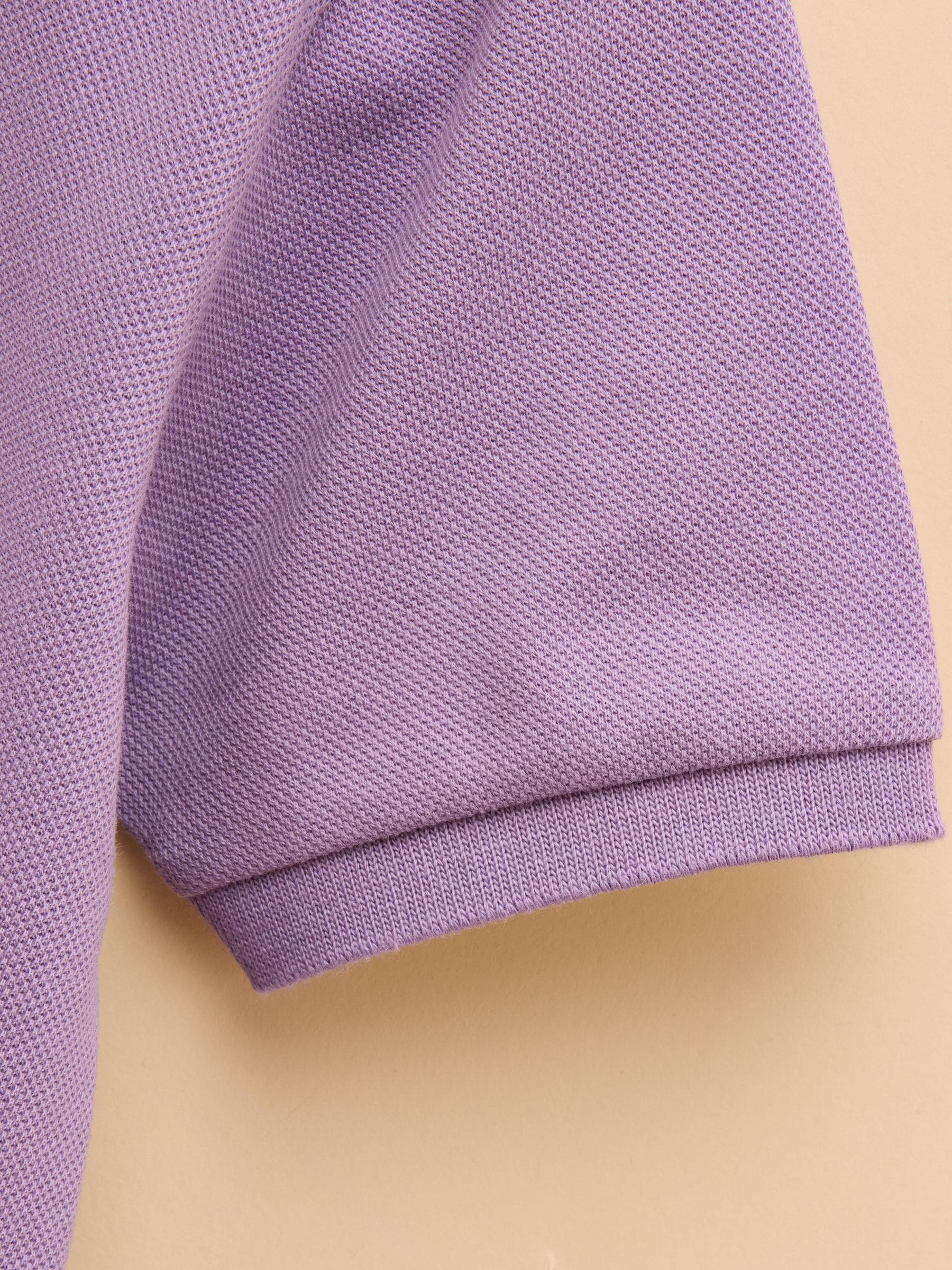 Woody Purple Cotton Pique Polo Shirt - Image 7 of 7