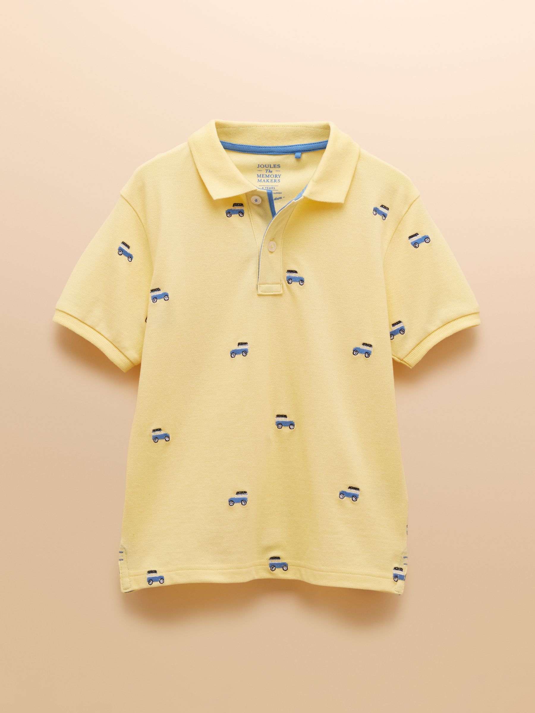 Woody Yellow Cotton Pique Polo Shirt - Image 1 of 4