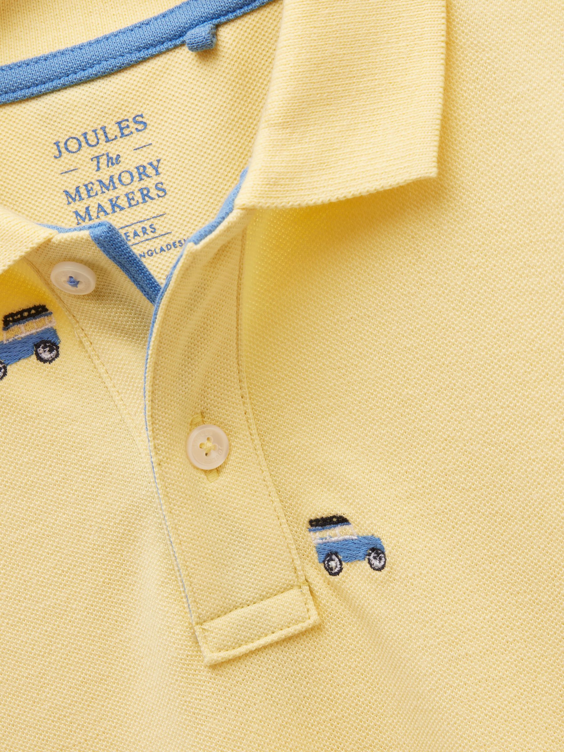 Woody Yellow Cotton Pique Polo Shirt - Image 3 of 4