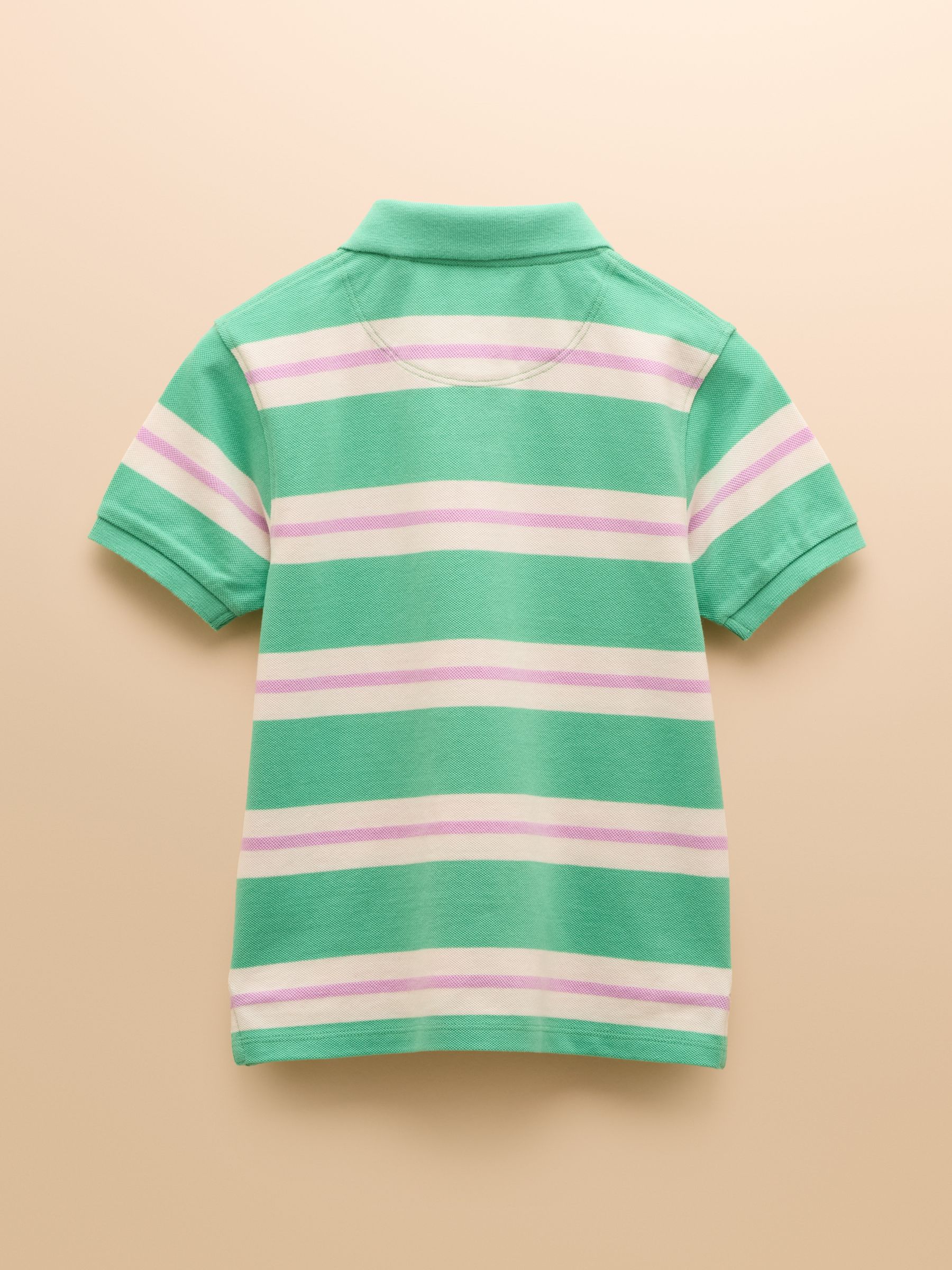 Boys' Woody Green Striped Polo Shirt - Image 3 of 5