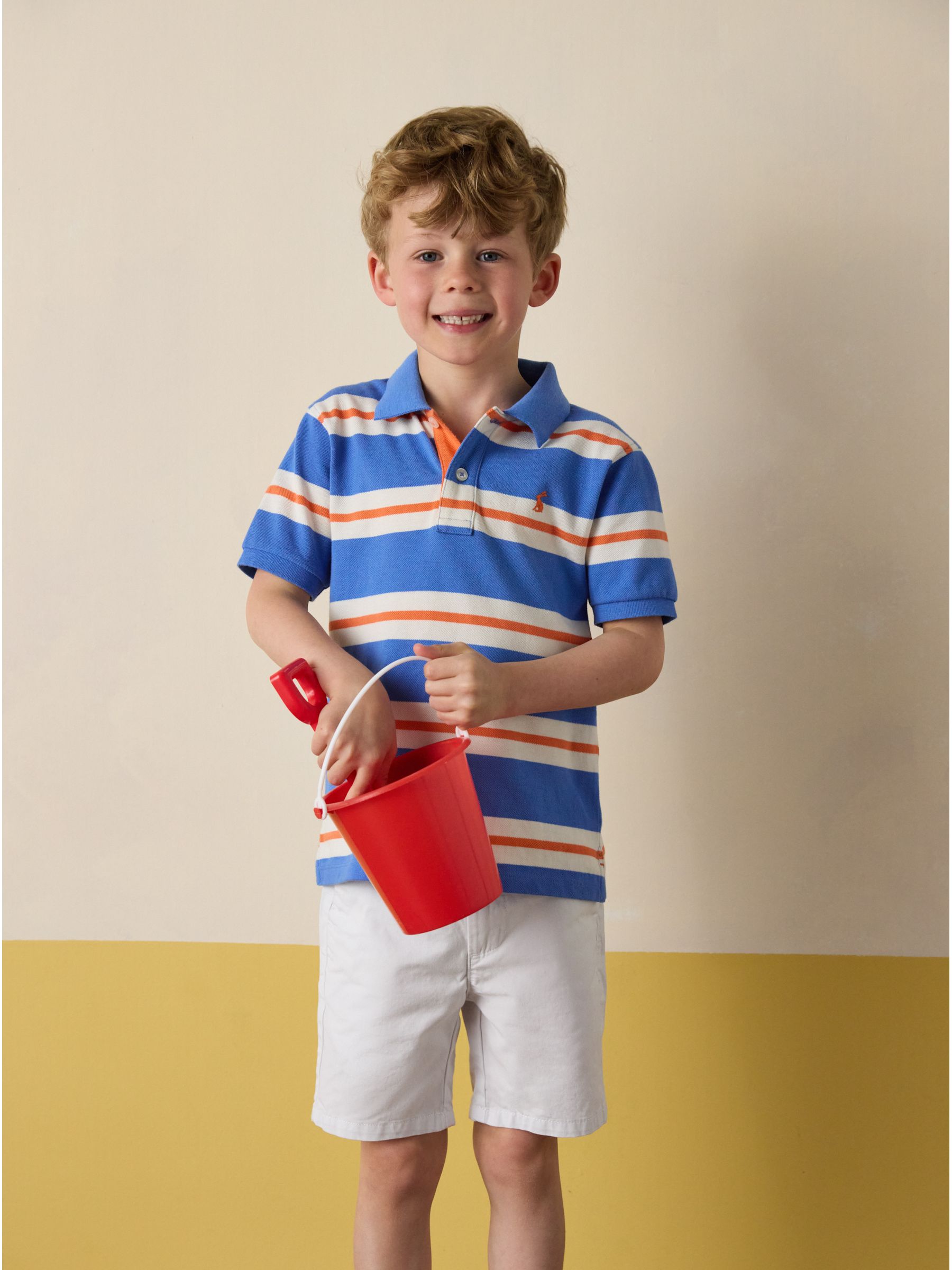 Boys' Woody Blue Striped Polo Shirt - Image 3 of 7