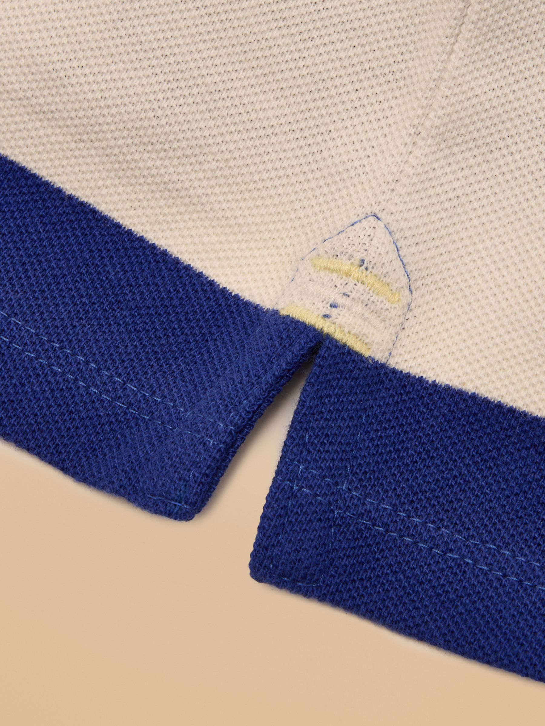 Boys' Woody Navy Striped Polo Shirt - Image 5 of 5
