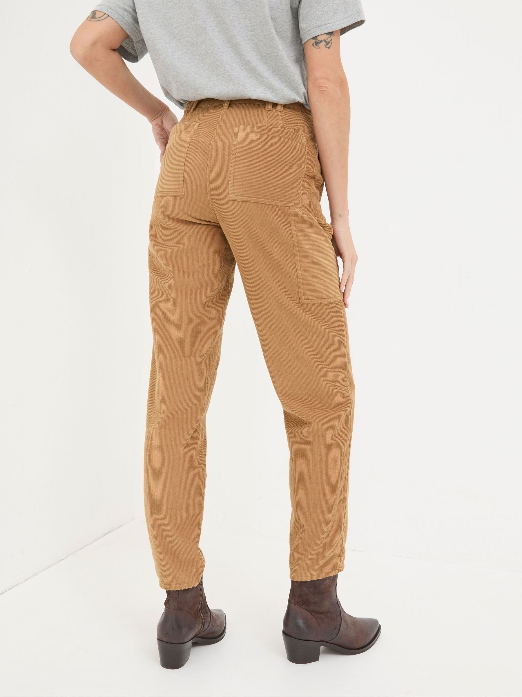 Chesil Brown Mixed Cord Trousers - Image 2 of 6