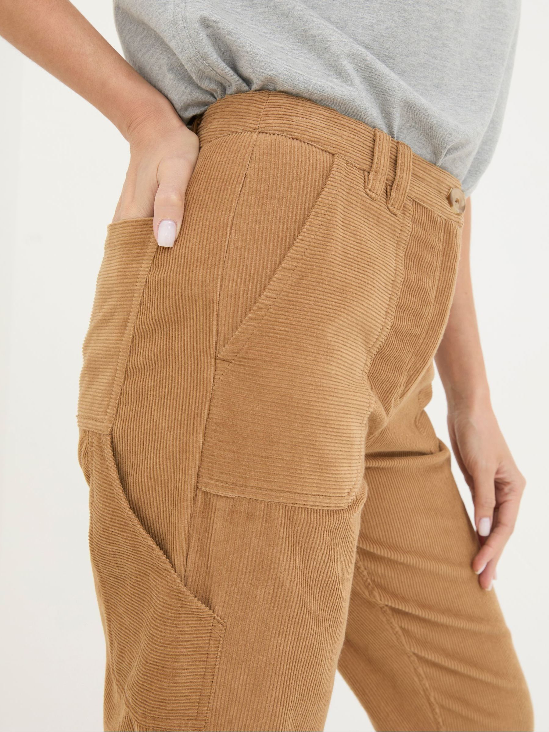 Chesil Brown Mixed Cord Trousers - Image 5 of 6