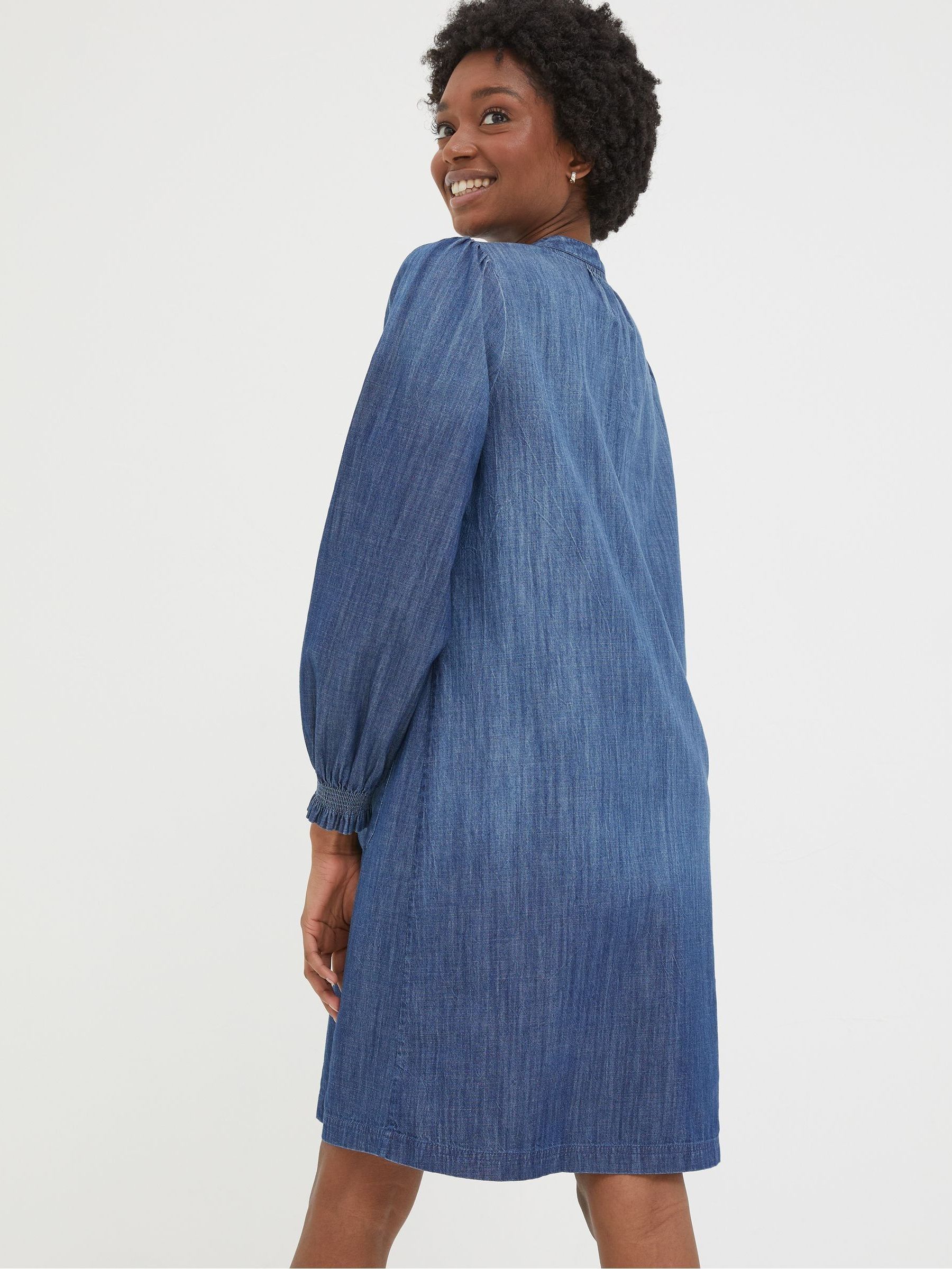 fayth denim dress Fran Chambray Blue Denim Dress