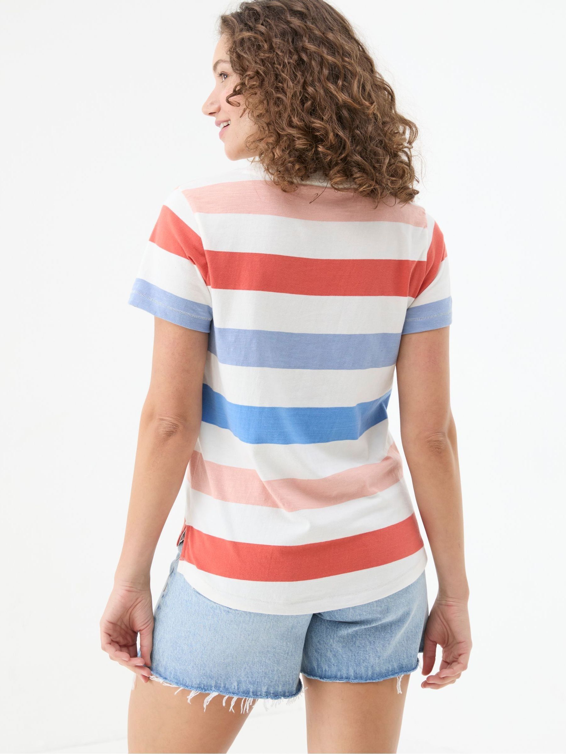 Natalie Blue Stripe T-Shirt - Image 2 of 5 Natalie Blue Stripe T-Shirt - Image 2 of 5