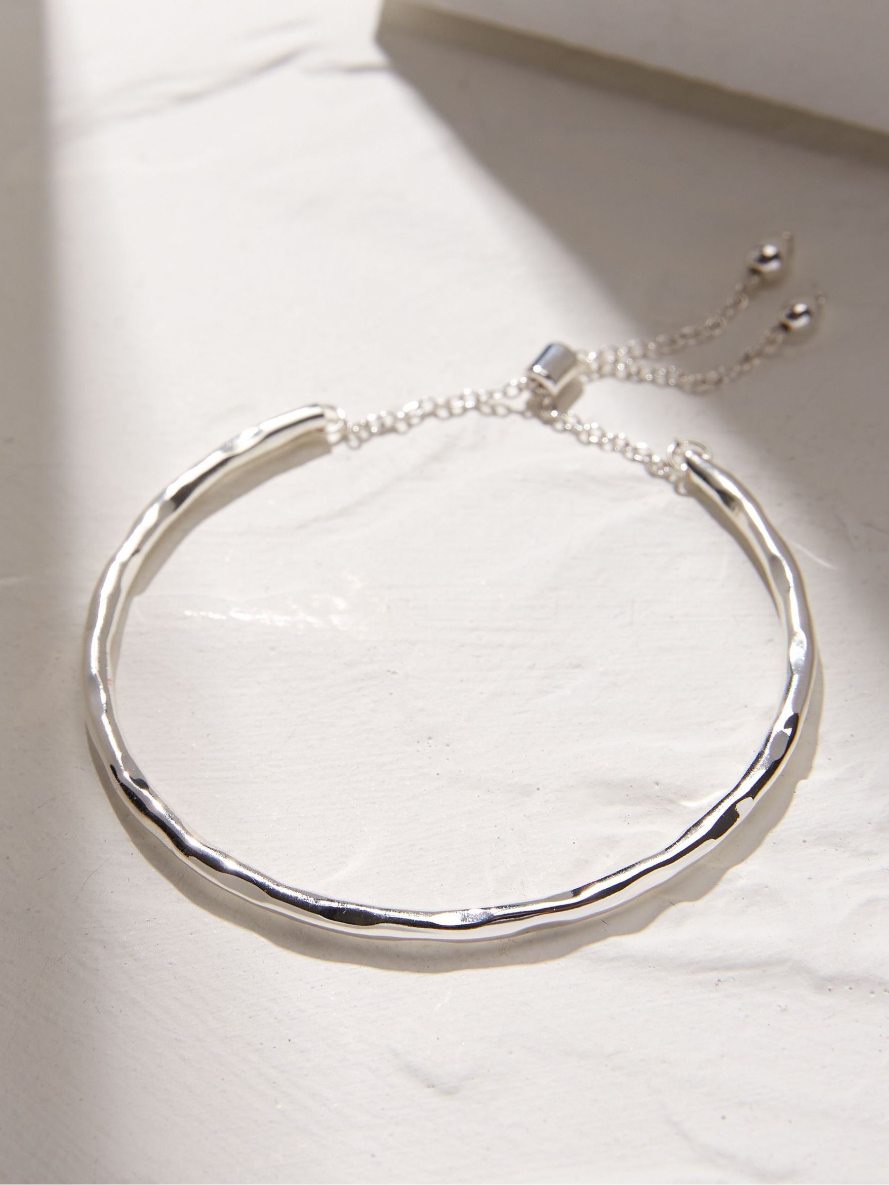 Silver Tone Adjustable Bangle - Image 2 of 2