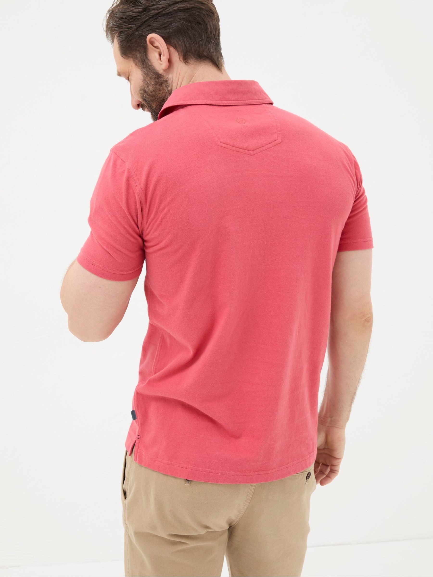 Red Chest Stripe Printed Polo Shirt - Image 2 of 5