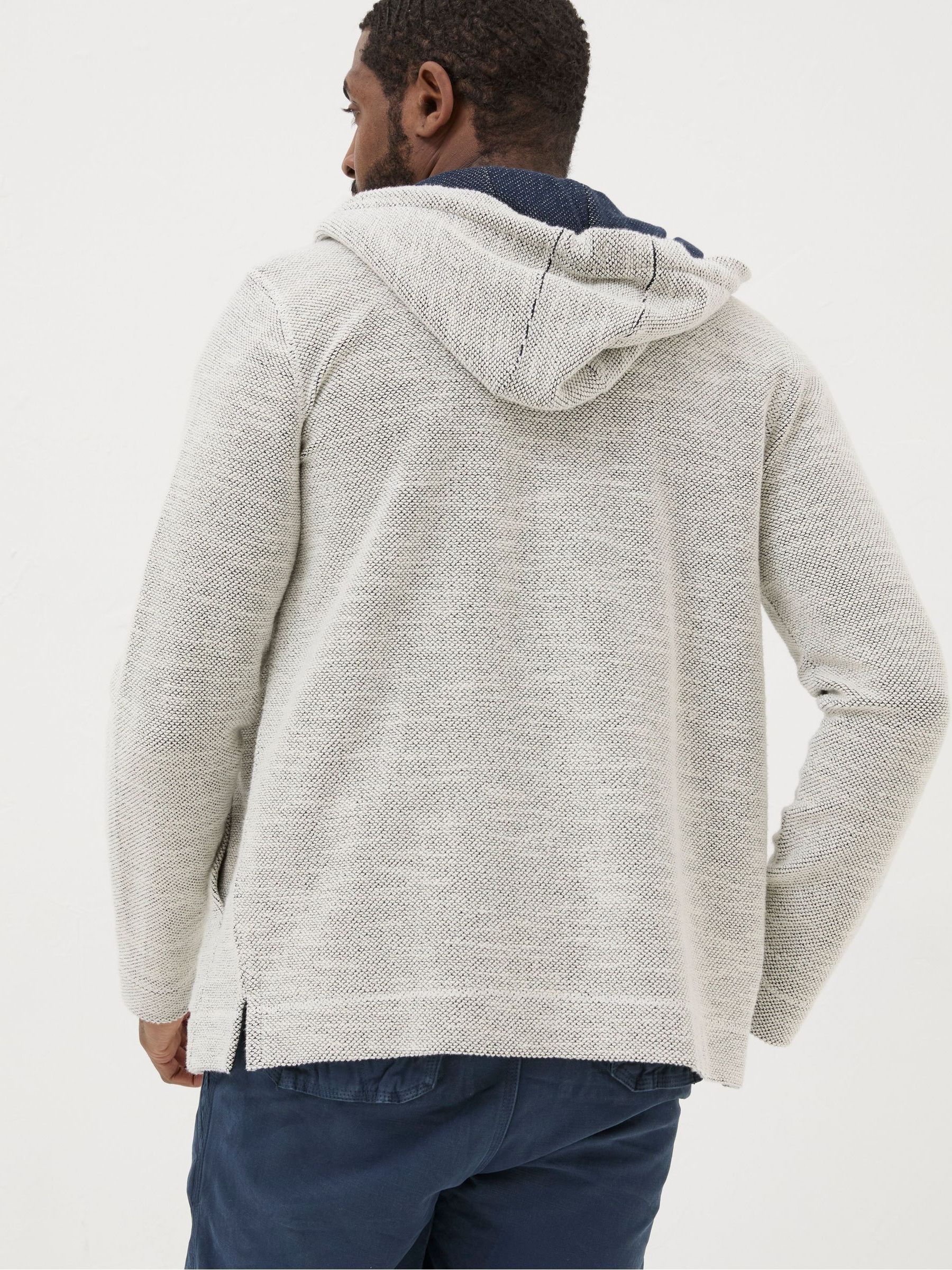 Aloa Natural 100% Cotton Woolacombe Zip-Up Hoodie - Image 2 of 5