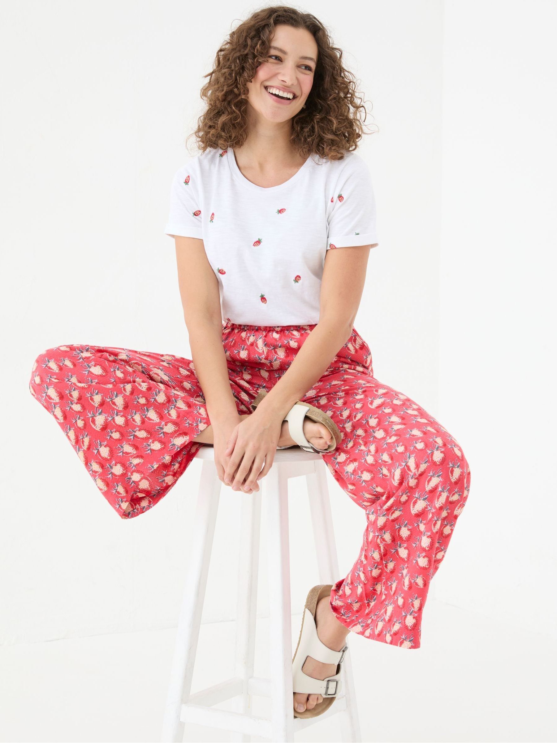 Natalie White Strawberry T-Shirt - Image 3 of 6