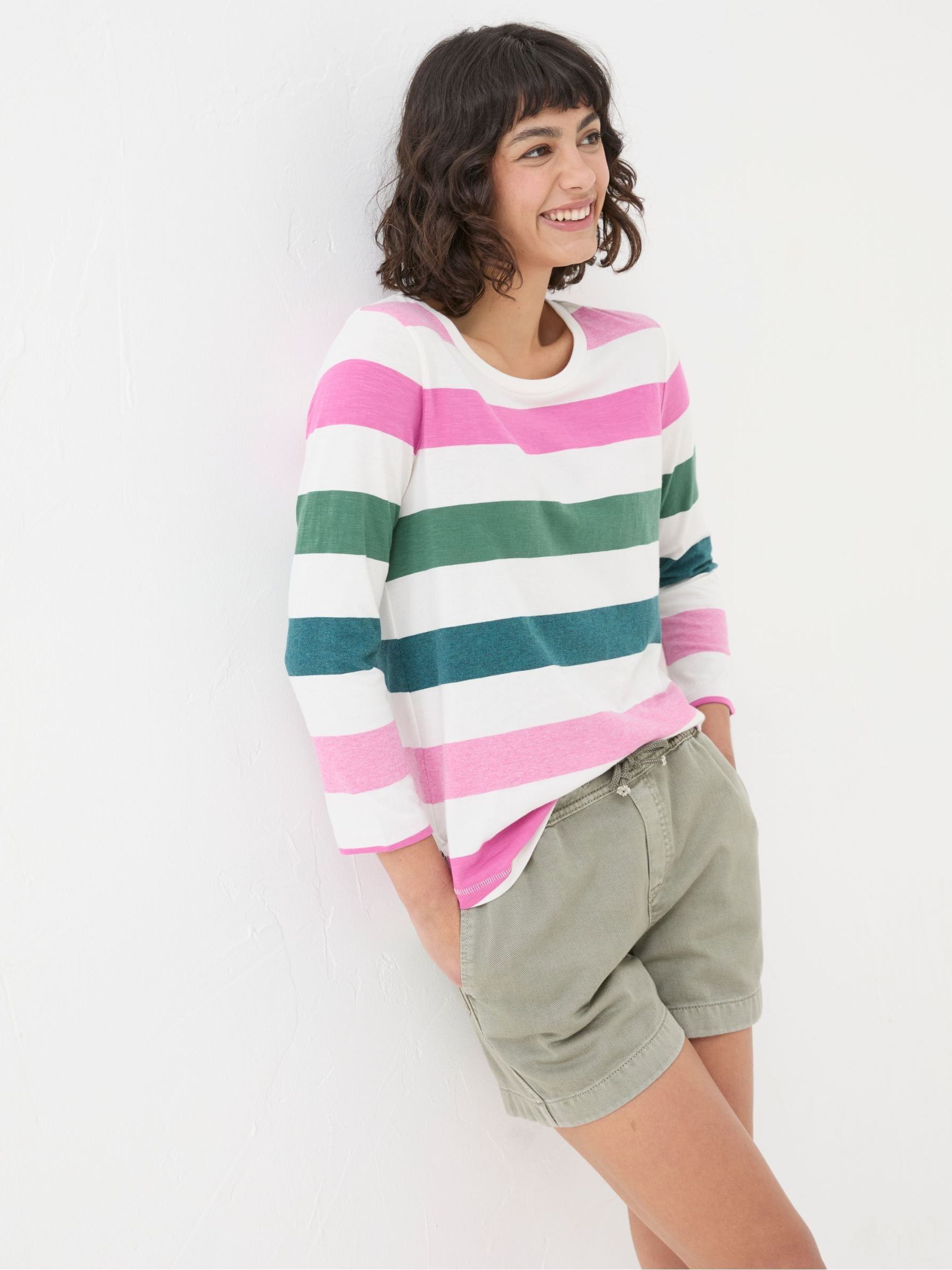 Natalie Pink 3/4 T-Shirt - Image 1 of 6 Natalie Pink 3/4 T-Shirt - Image 1 of 6