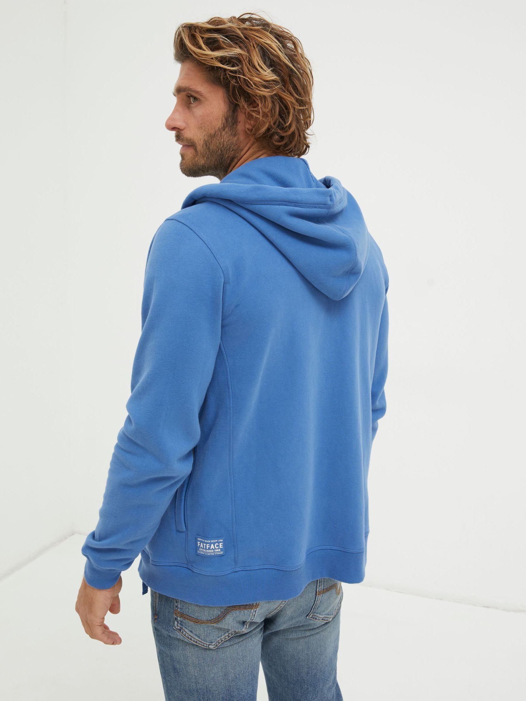 Brooke Blue Zip Through Hoodie - Image 2 of 4