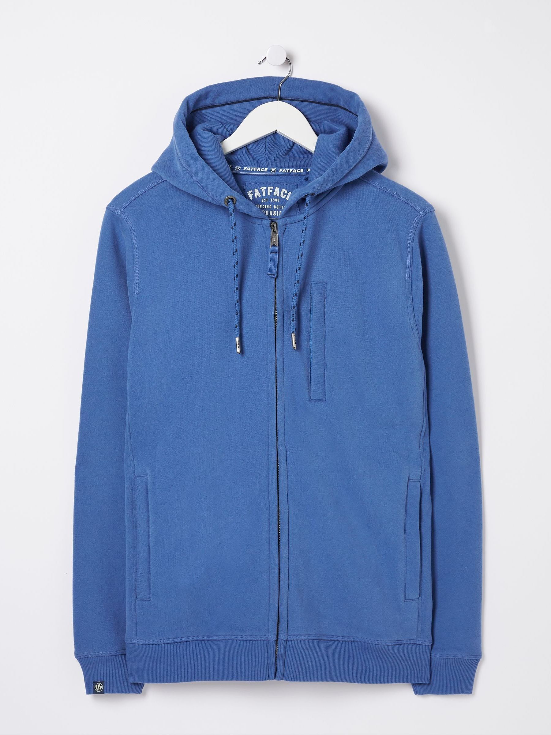 Brooke Blue Zip Through Hoodie - Image 4 of 4