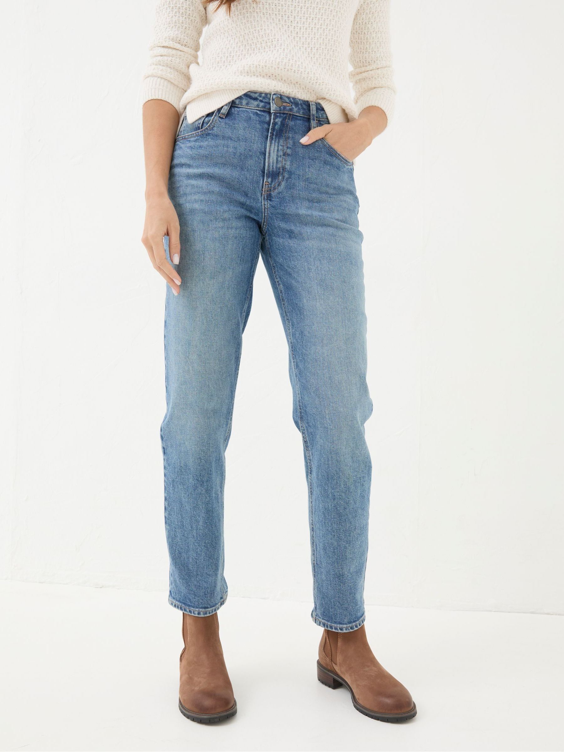 Ludlow Blue Denim Boyfriend Jeans - Image 1 of 7
