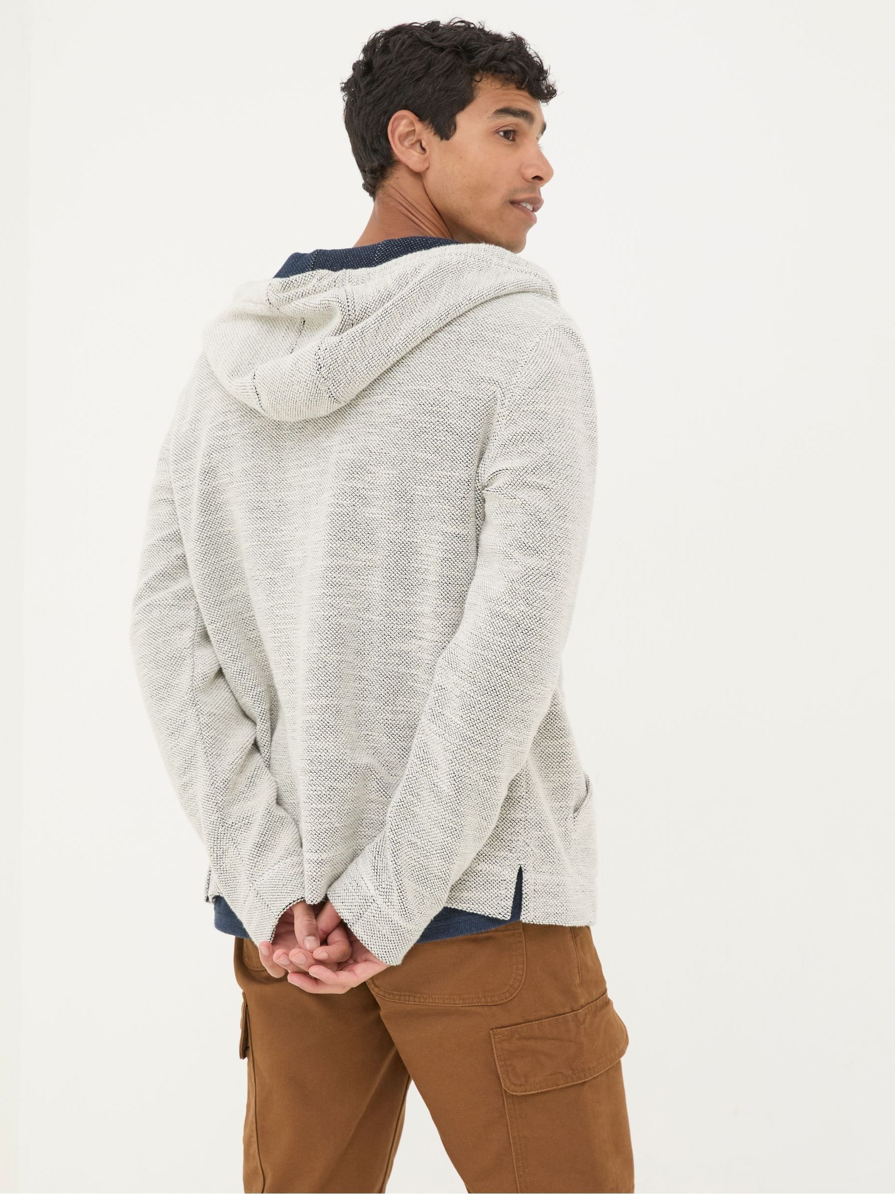 Natural Woolacombe Zip Through Hoodie - Image 4 of 7