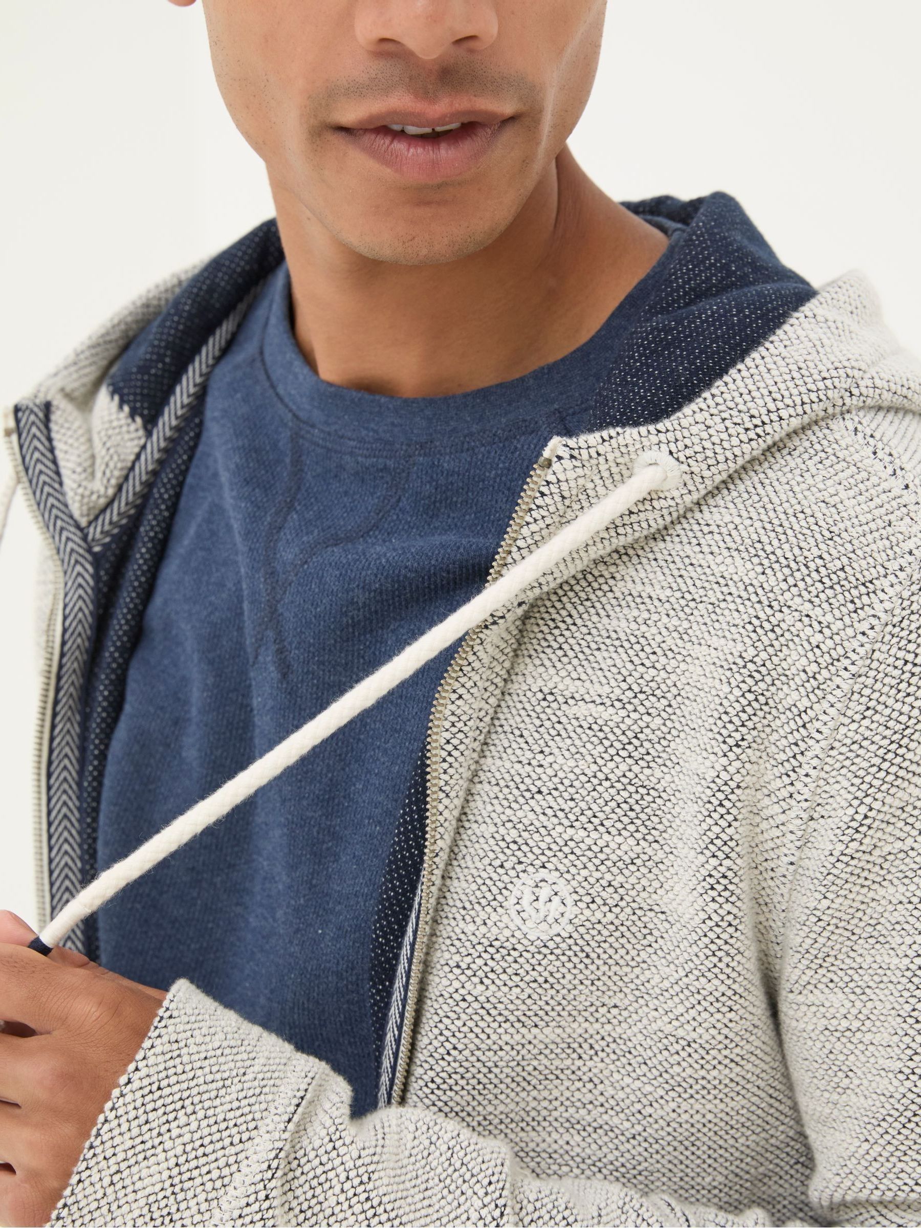 Natural Woolacombe Zip Through Hoodie - Image 6 of 7