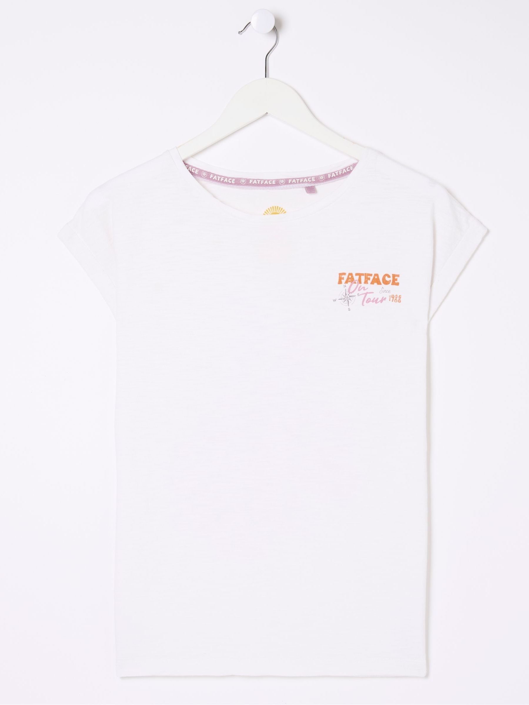 Aloa White Uk Map 100% Cotton T-Shirt - Image 1 of 2 Aloa White Uk Map 100% Cotton T-Shirt - Image 1 of 2