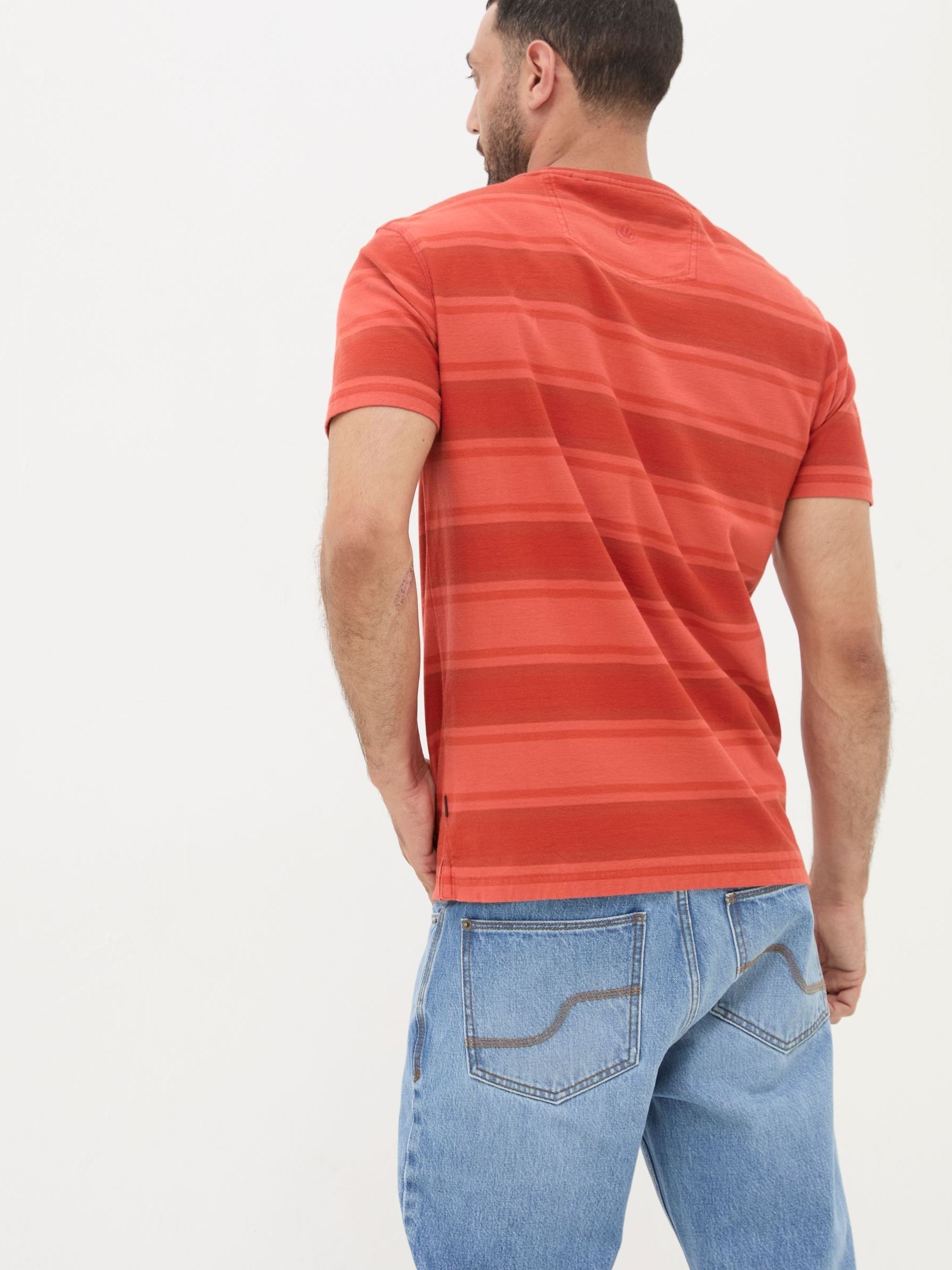 Felton Red Stripe T-Shirt - Image 2 of 6 Felton Red Stripe T-Shirt - Image 2 of 6