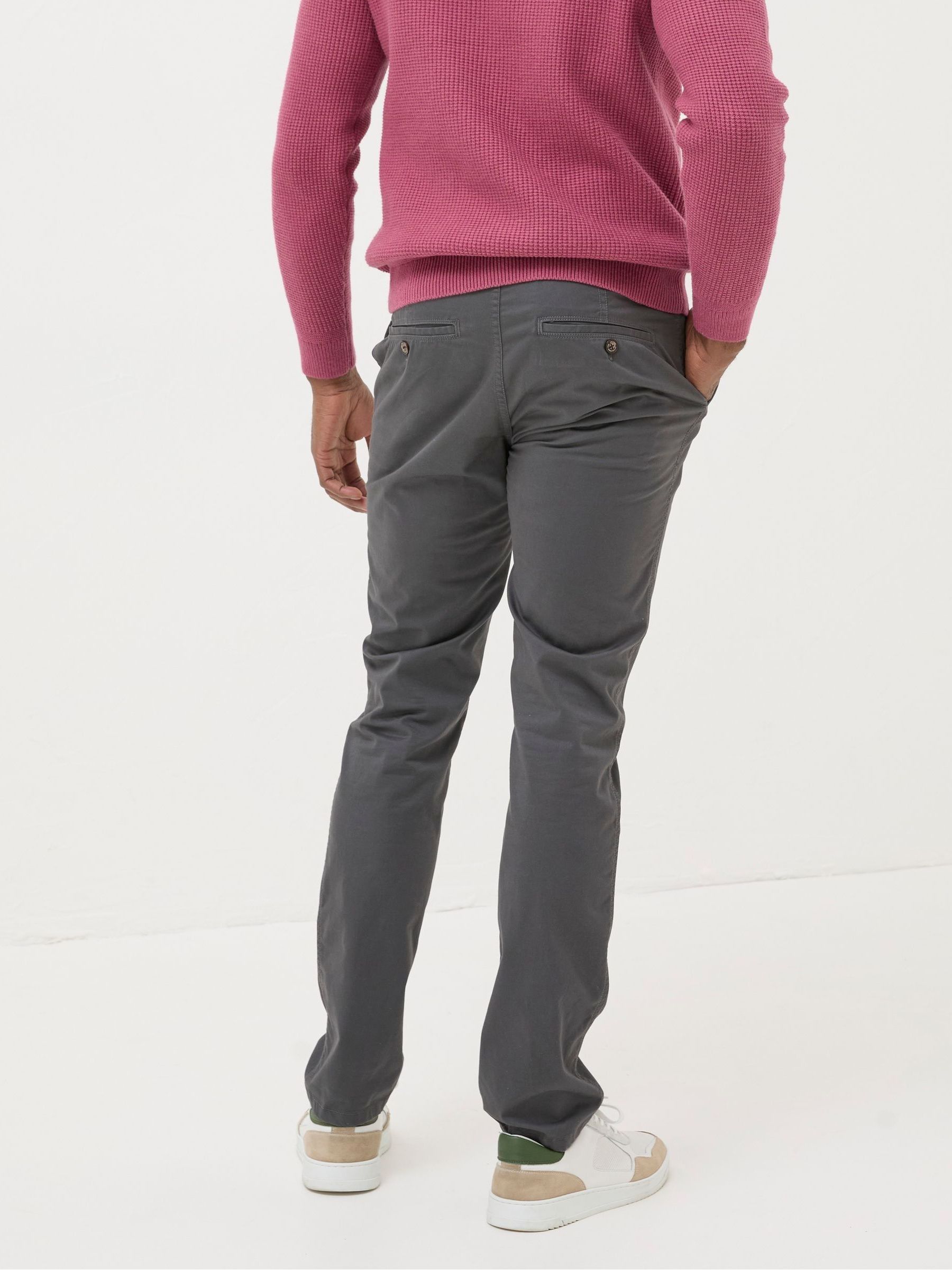 Grey Charcoal Slim Heyshott Chinos - Image 2 of 5 Grey Charcoal Slim Heyshott Chinos - Image 2 of 5