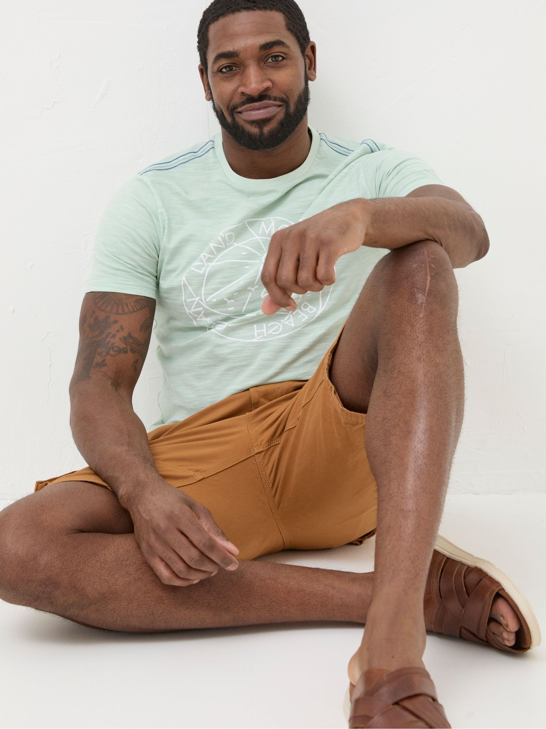 Aloa Light Green Sea Circle T-Shirt - Image 3 of 4