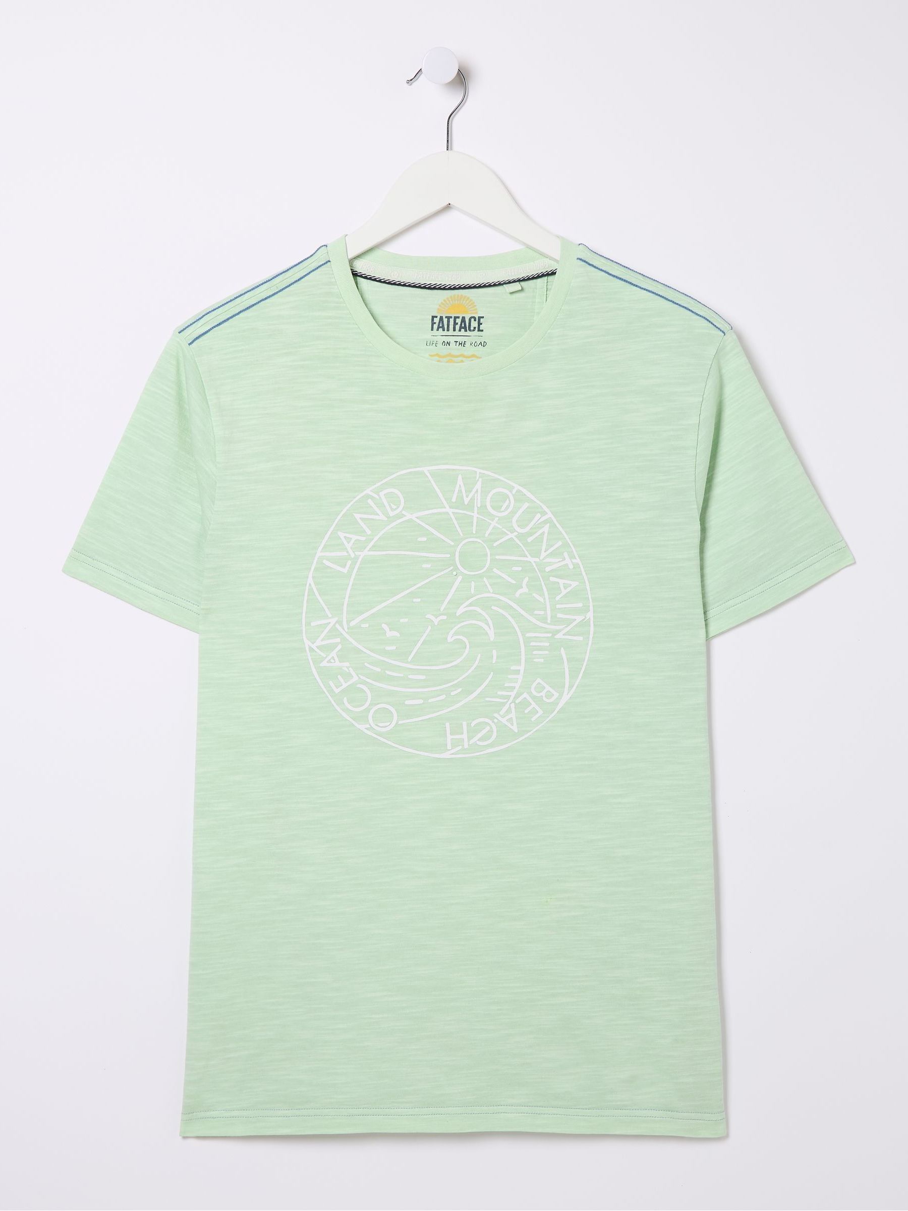 Aloa Light Green Sea Circle T-Shirt - Image 4 of 4